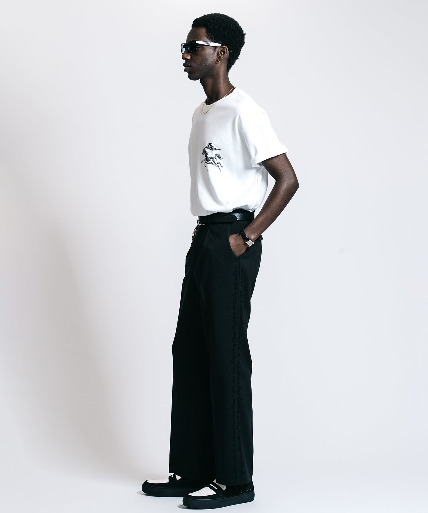 CR MUSUTANG USED PRINT T SHIRT