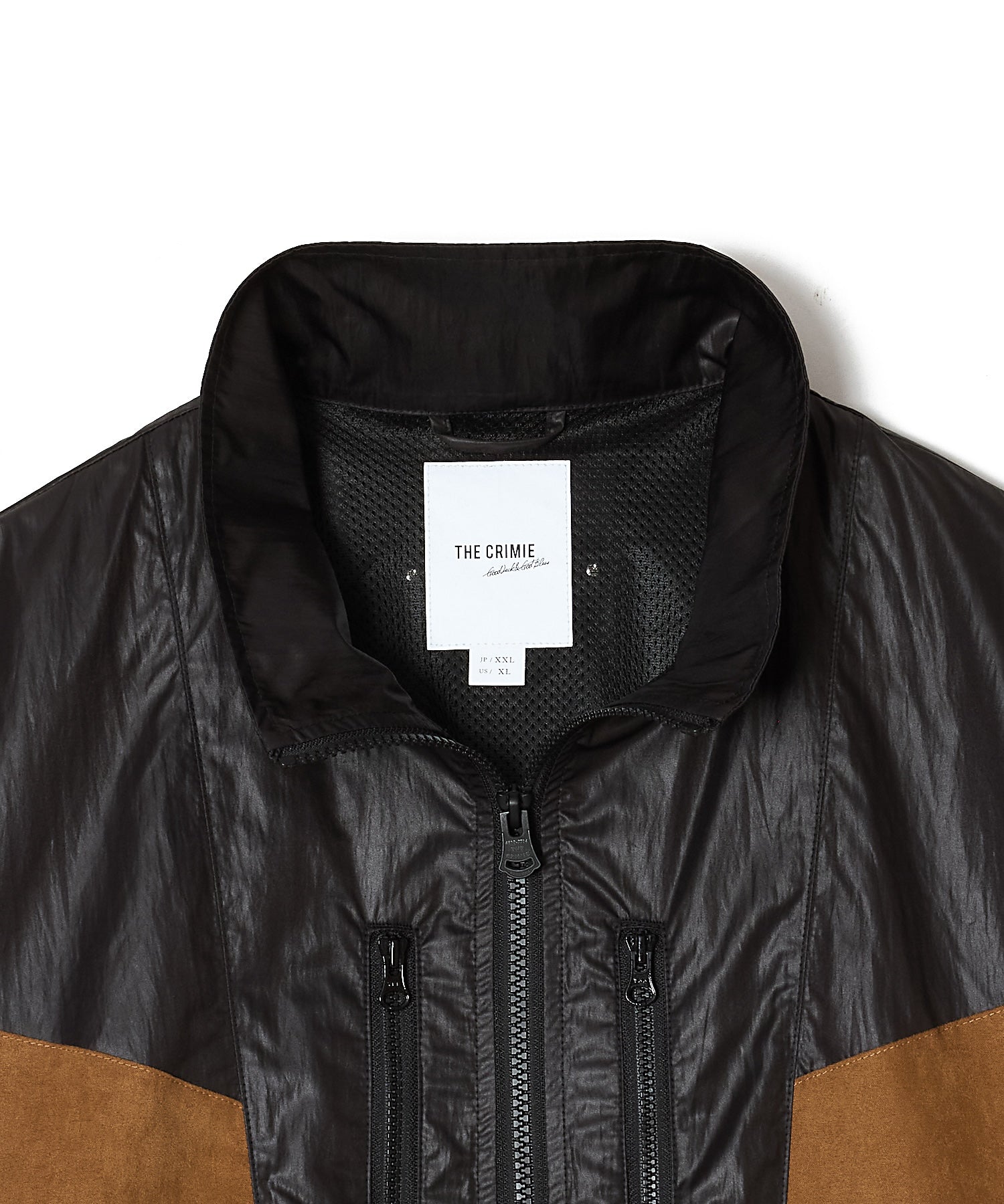 HYBRID TRACK JACKET – LUX FAKE SUEDE PANEL