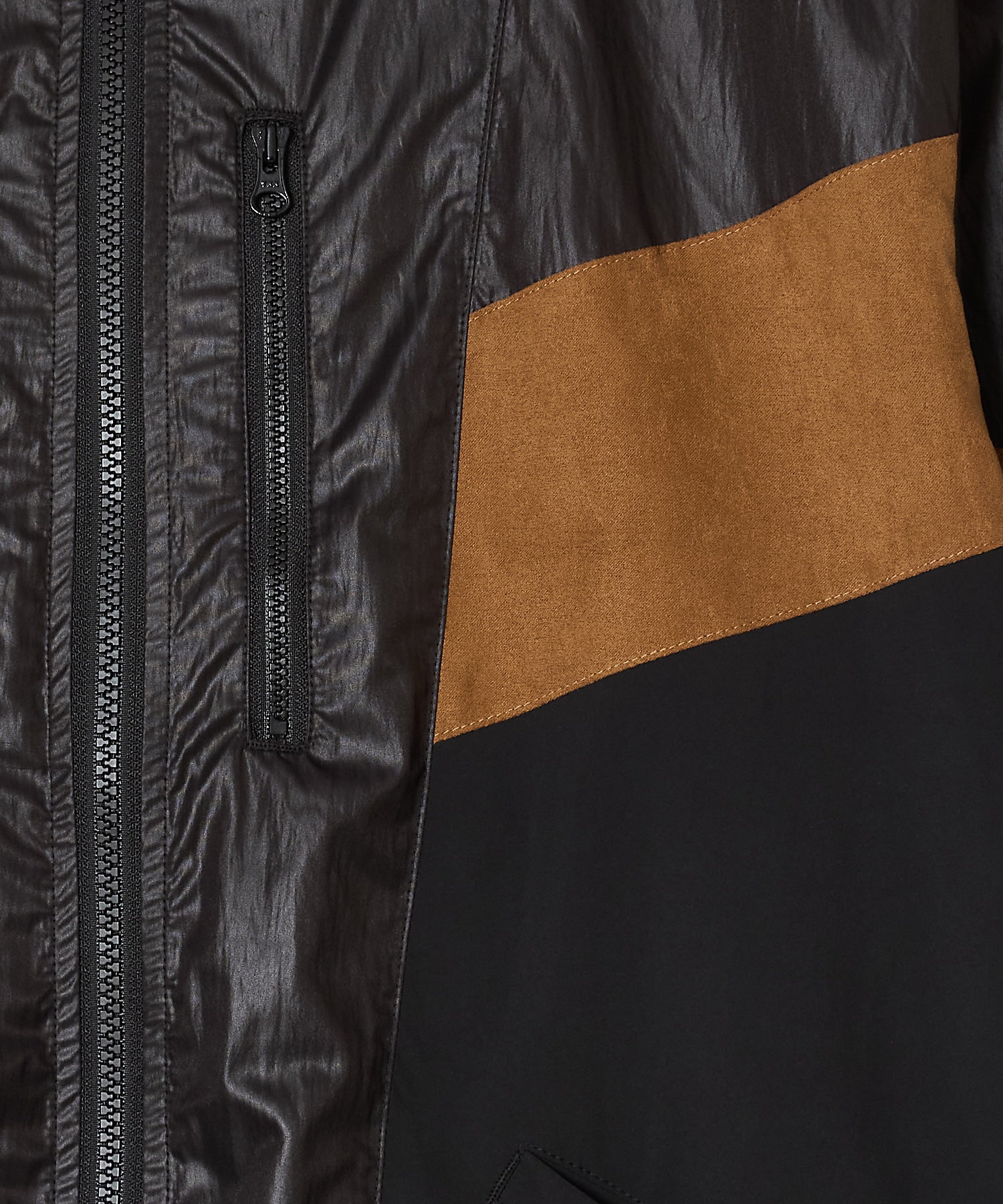 HYBRID TRACK JACKET – LUX FAKE SUEDE PANEL