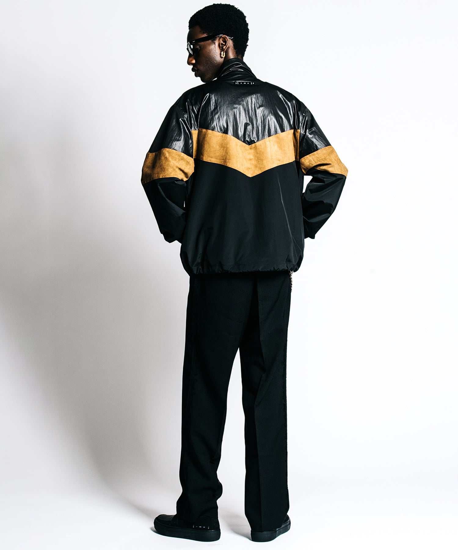 HYBRID TRACK JACKET – LUX FAKE SUEDE PANEL