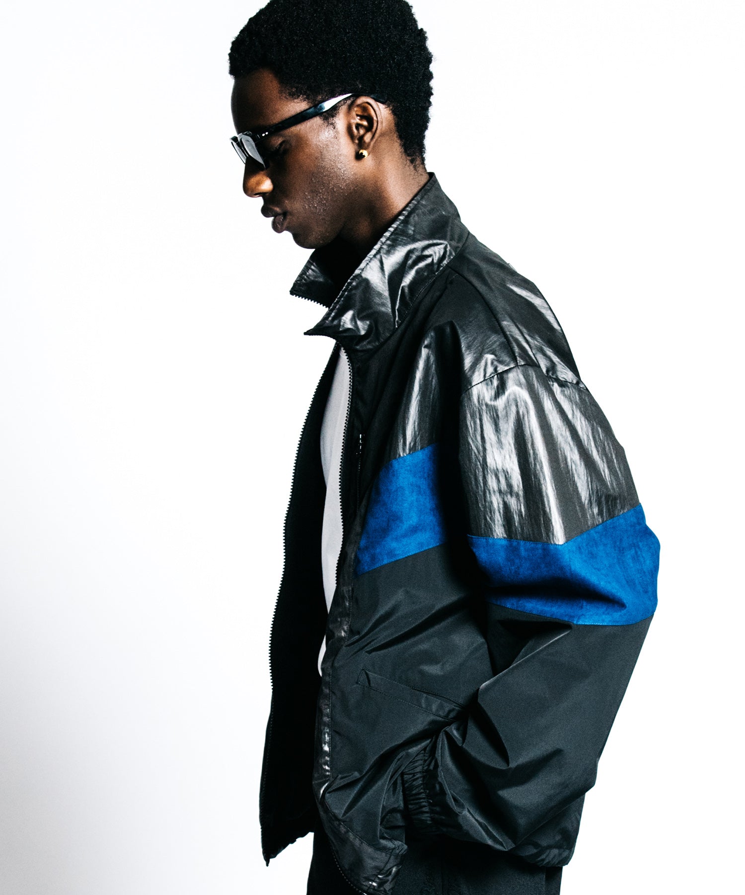 HYBRID TRACK JACKET – LUX FAKE SUEDE PANEL