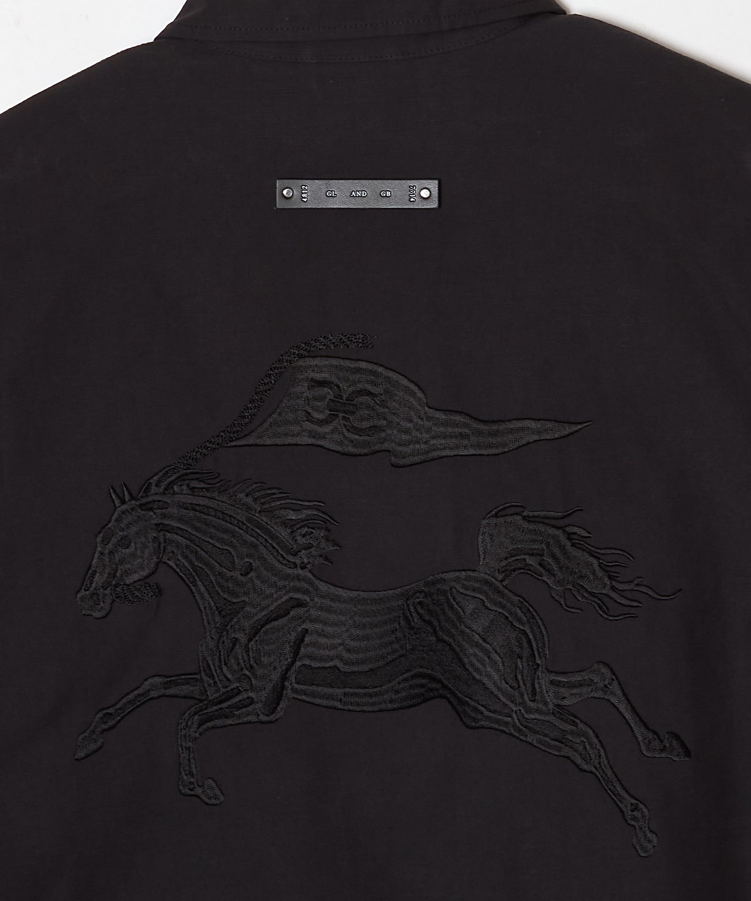 CR MUSTANG EMBROIDERY ZIP BLOUSON – BACK SATIN