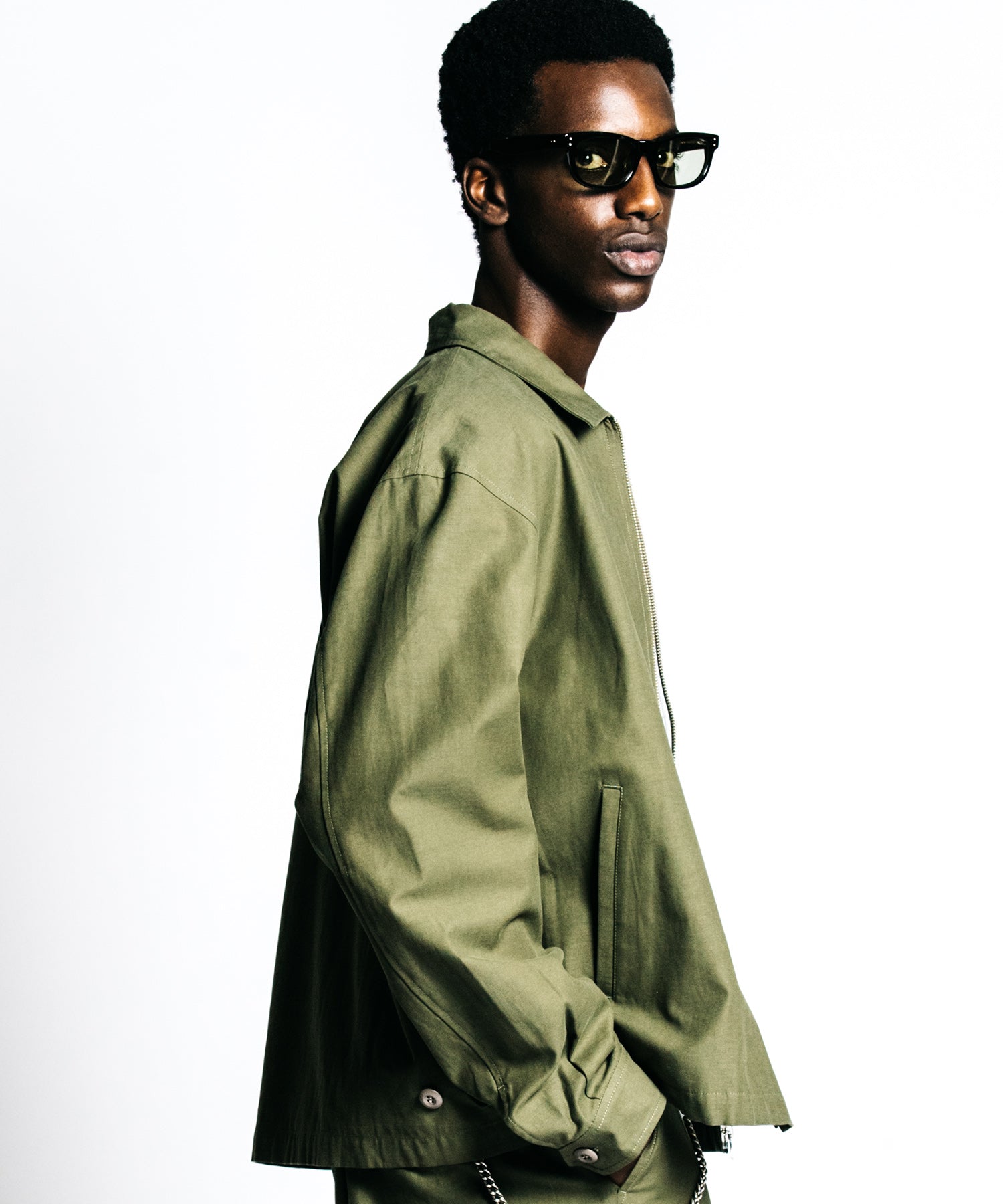 CR MUSTANG EMBROIDERY ZIP BLOUSON – BACK SATIN