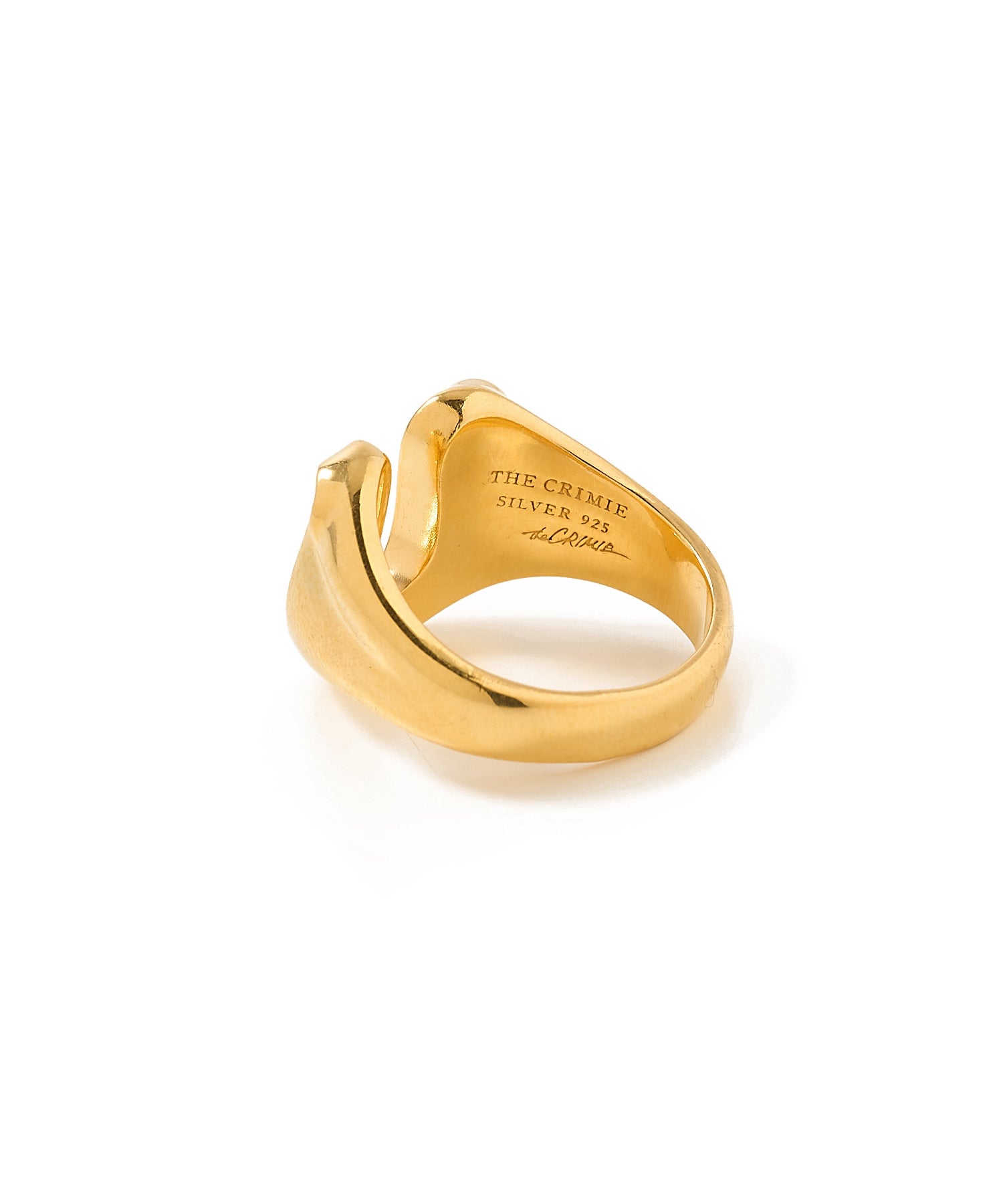 LETTER RIBBON HORSE SHOE RING SMALL 24KDP