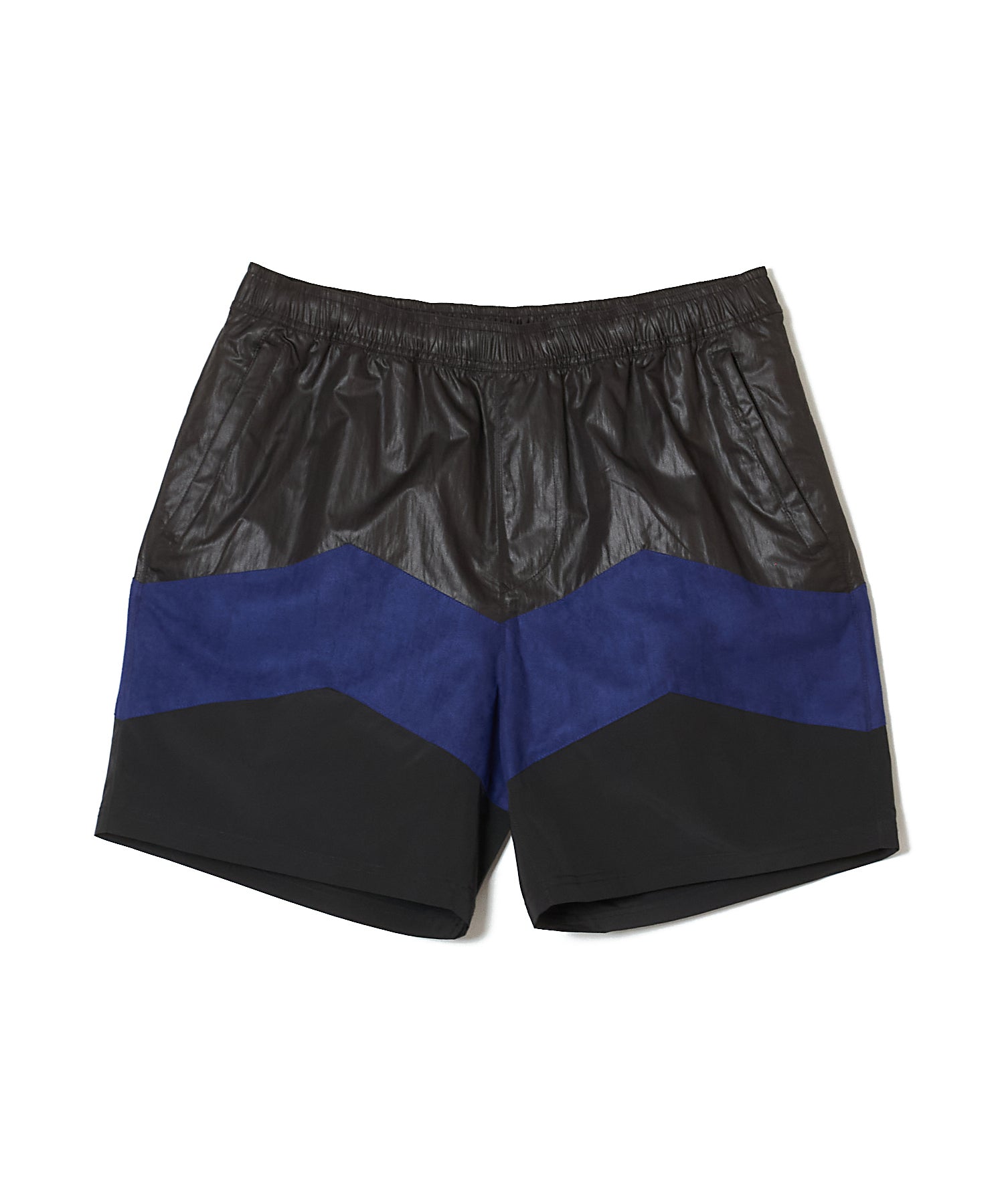 HYBRID TRACK SHORTS – LUX FAKE SUEDE PANEL