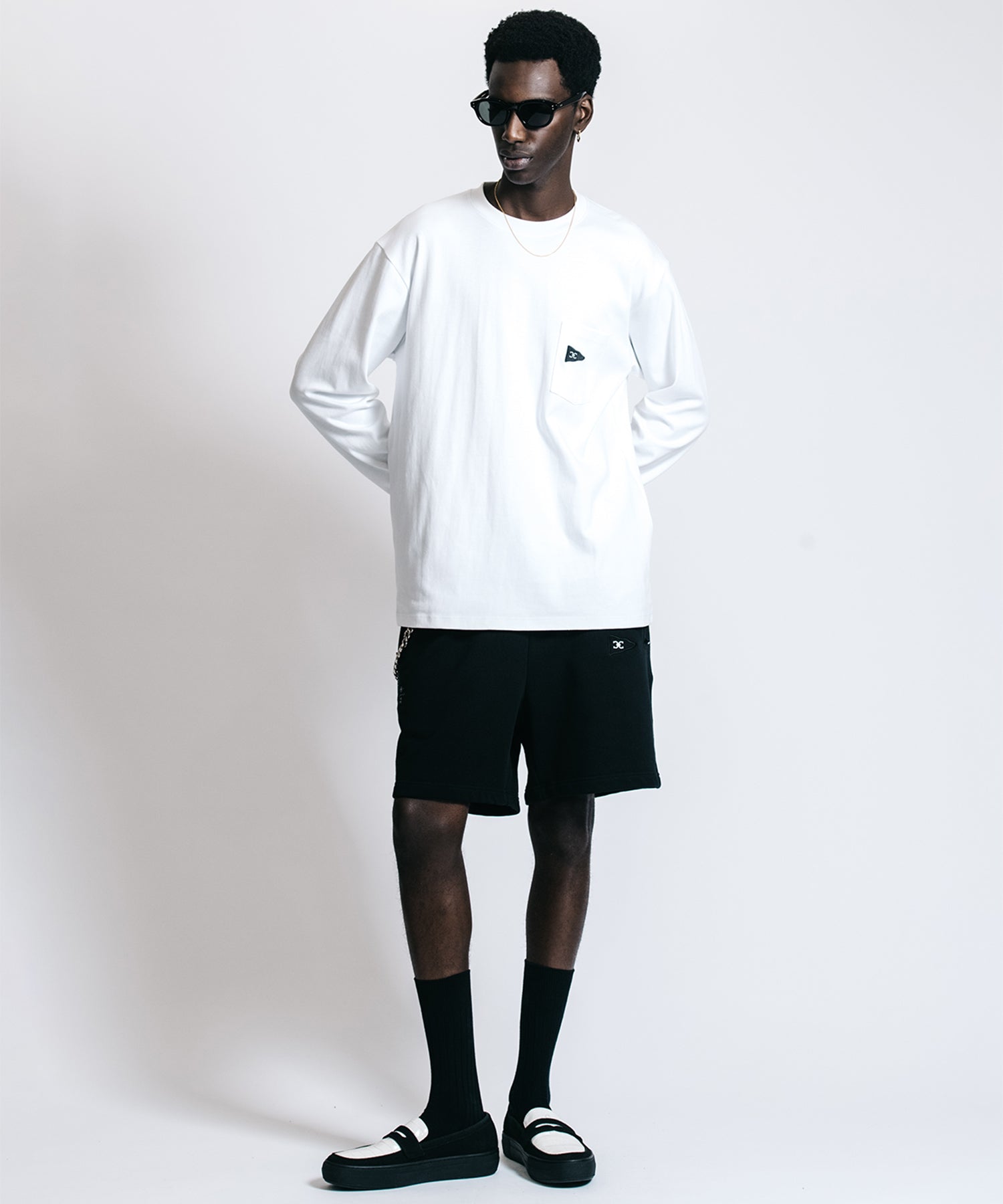 PATCHWORK LOGO SWEAT SHORTS