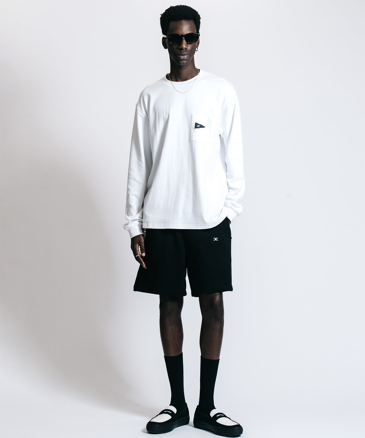 PATCHWORK LOGO SWEAT SHORTS