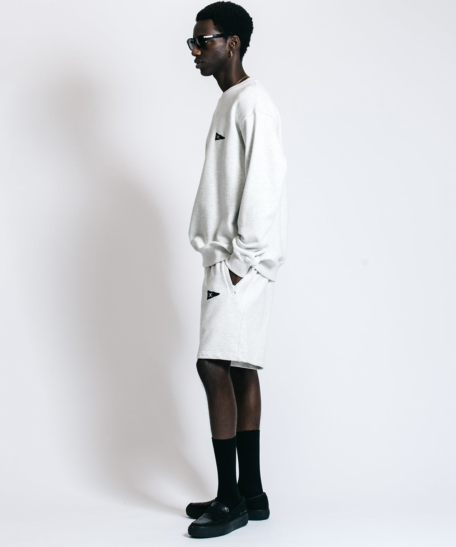 PATCHWORK LOGO SWEAT SHORTS