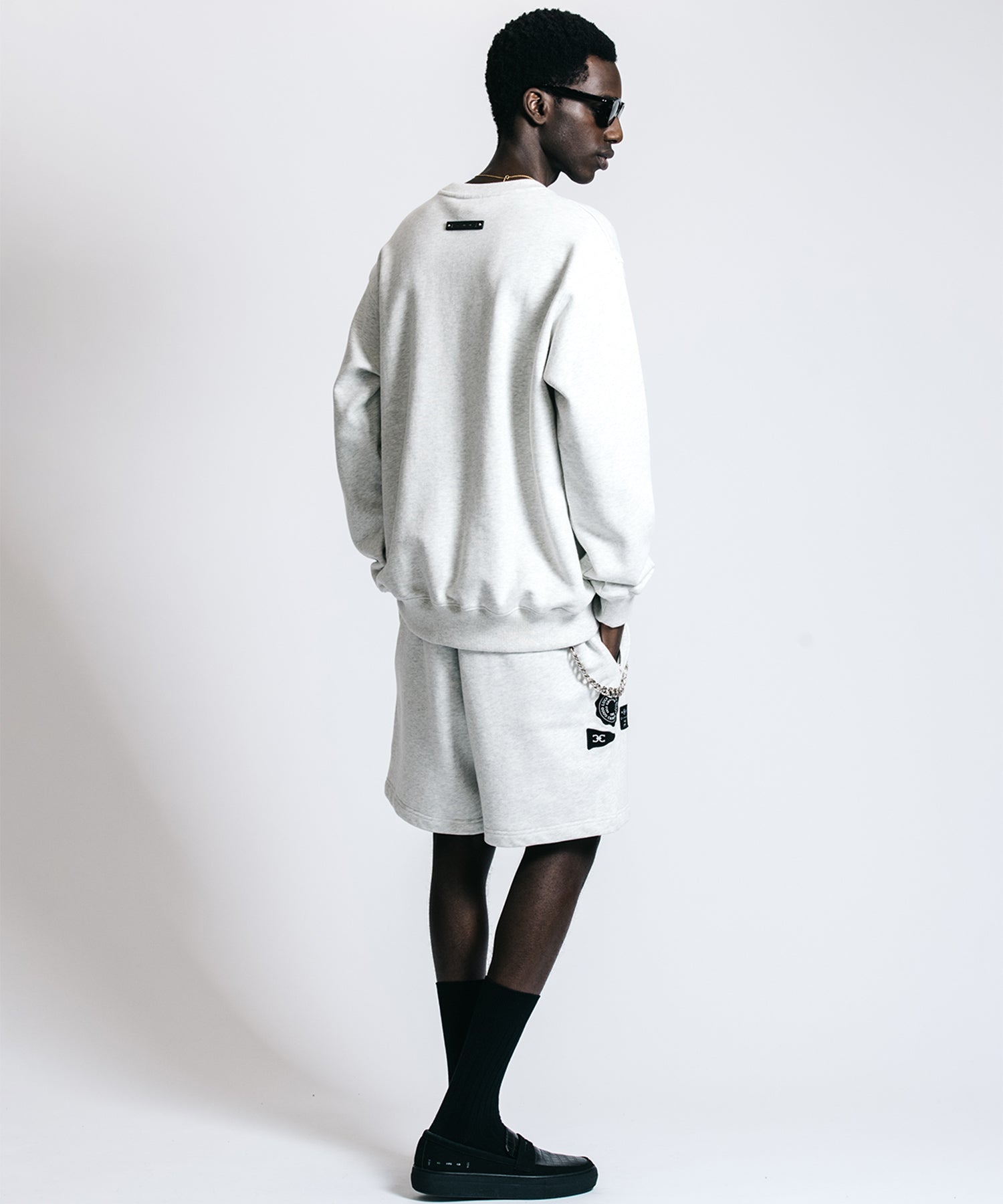 PATCHWORK LOGO SWEAT SHORTS