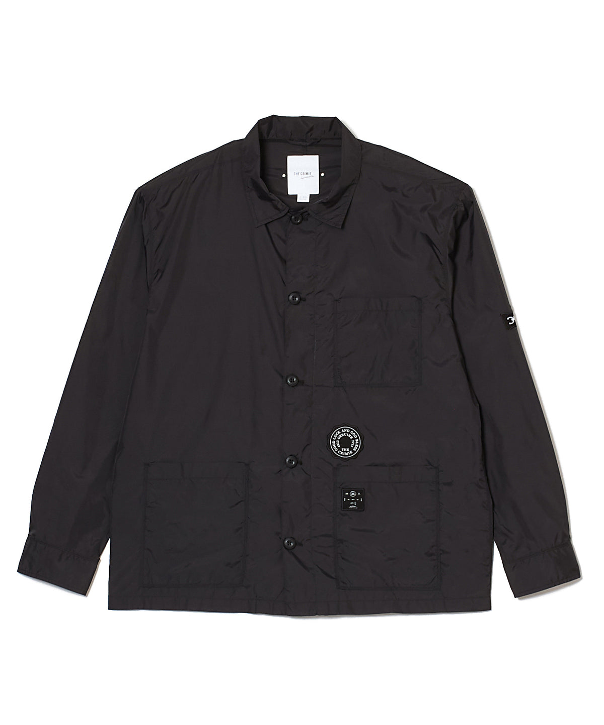 PATCHWORK LOGO NYLON WINDBREAKER SHIRT JACKET