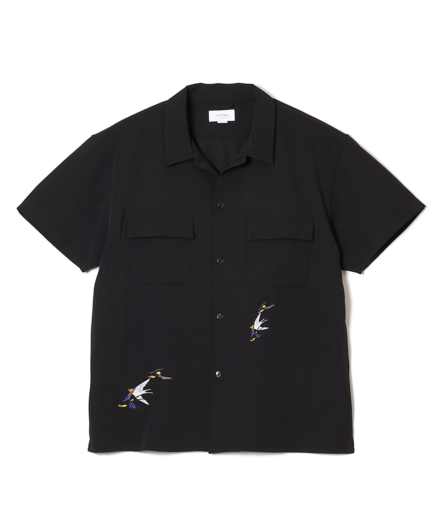 TAILORED SWALLOW EMBROIDERY S/S SHIRT – EASY CARE