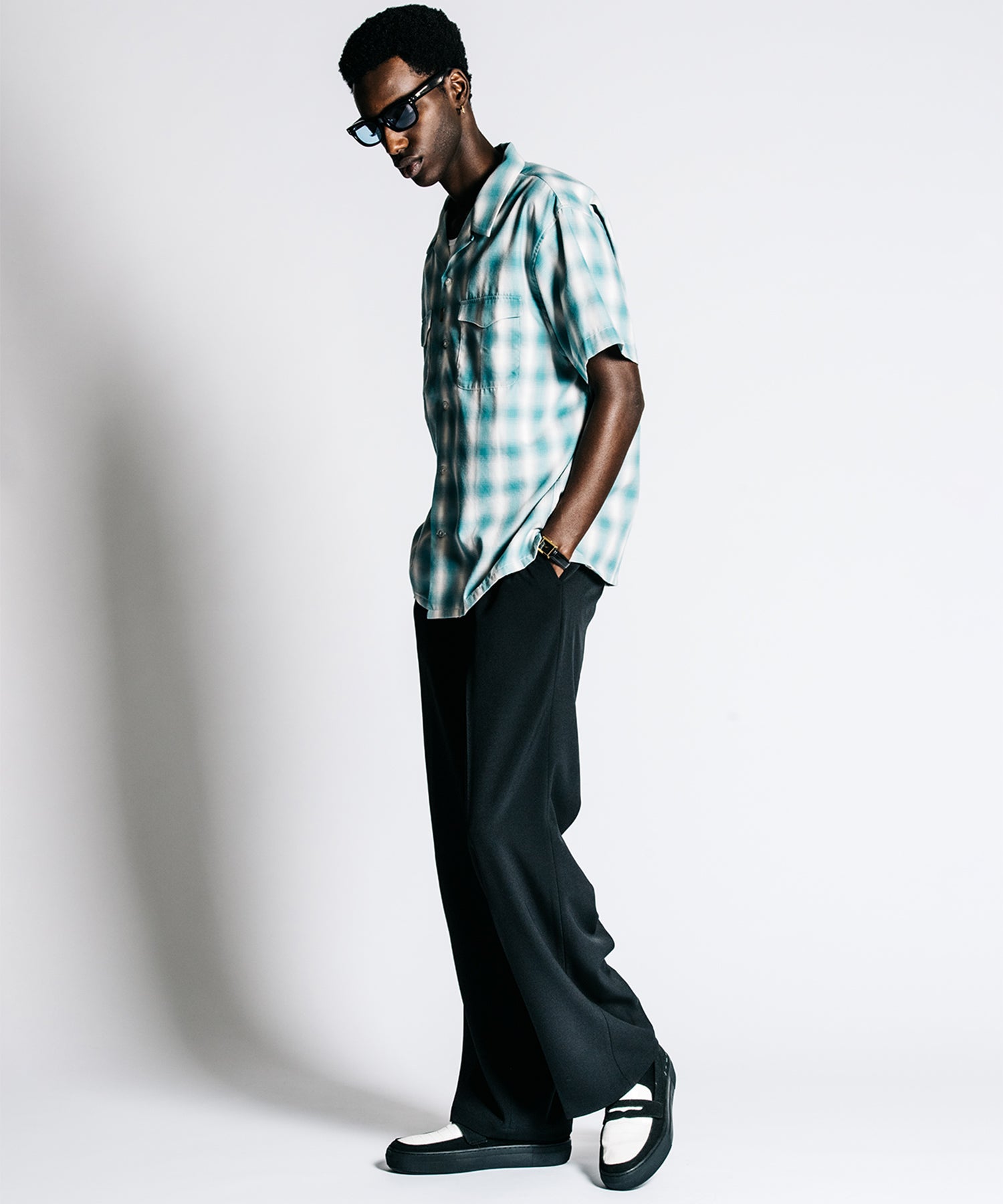 SUMMER OMBRE CHECK SHIRT