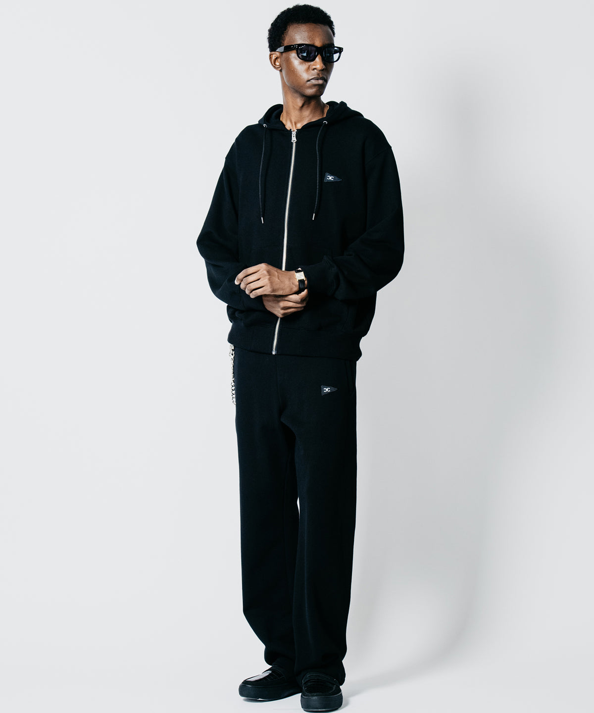 FLAG LOGO ZIP UP SWEAT HOODIE