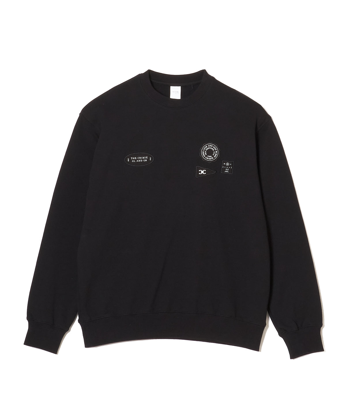 MULTI-PATCH EMBROIDERED CREWNECK SWEAT