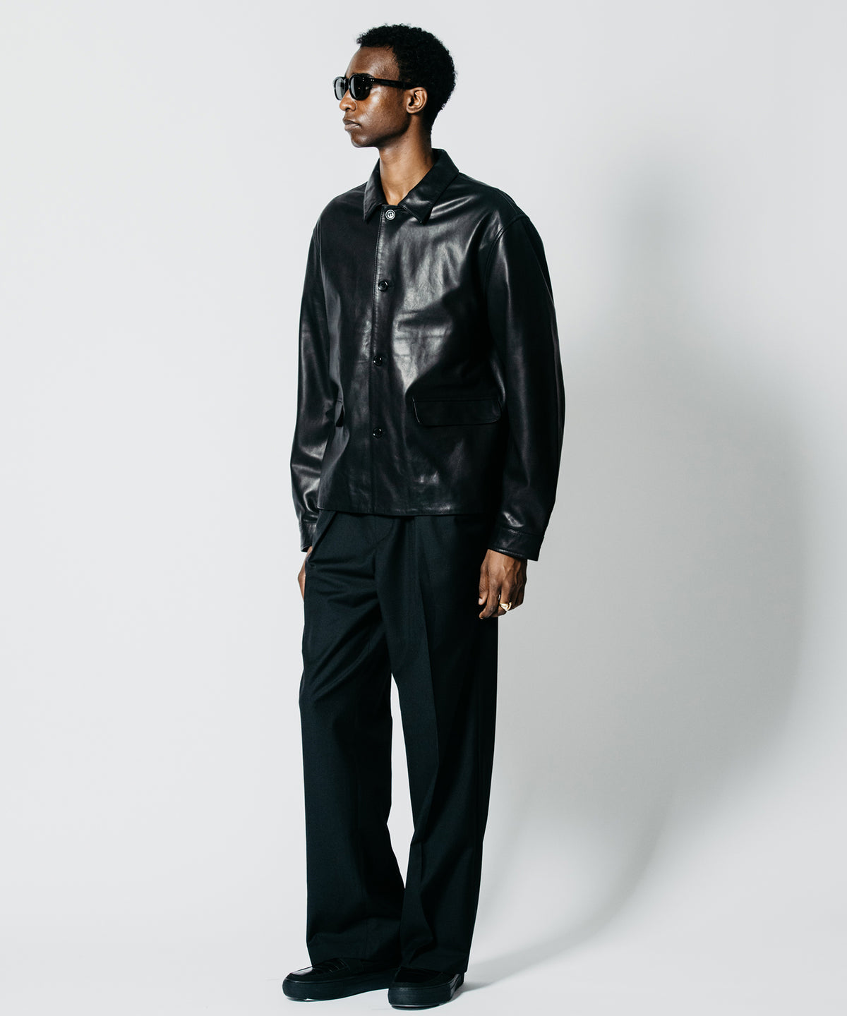 SHEEP LEATHER BLOUSON JACKET