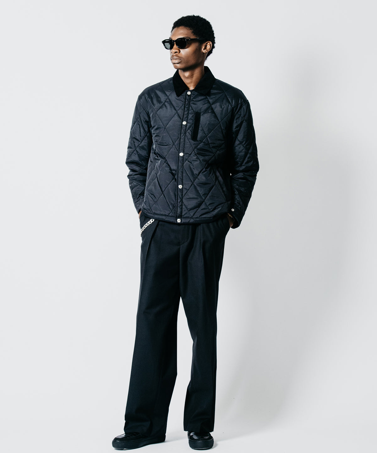DIAMOND-QUILTED SHORT JACKET