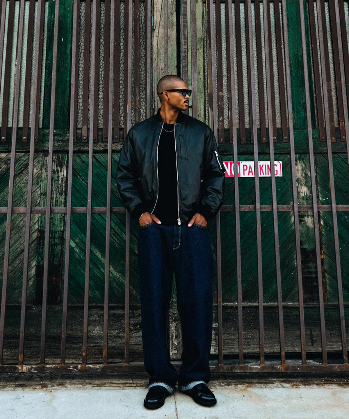 SHEEP LEATHER MA1 BOMBER JACKET
