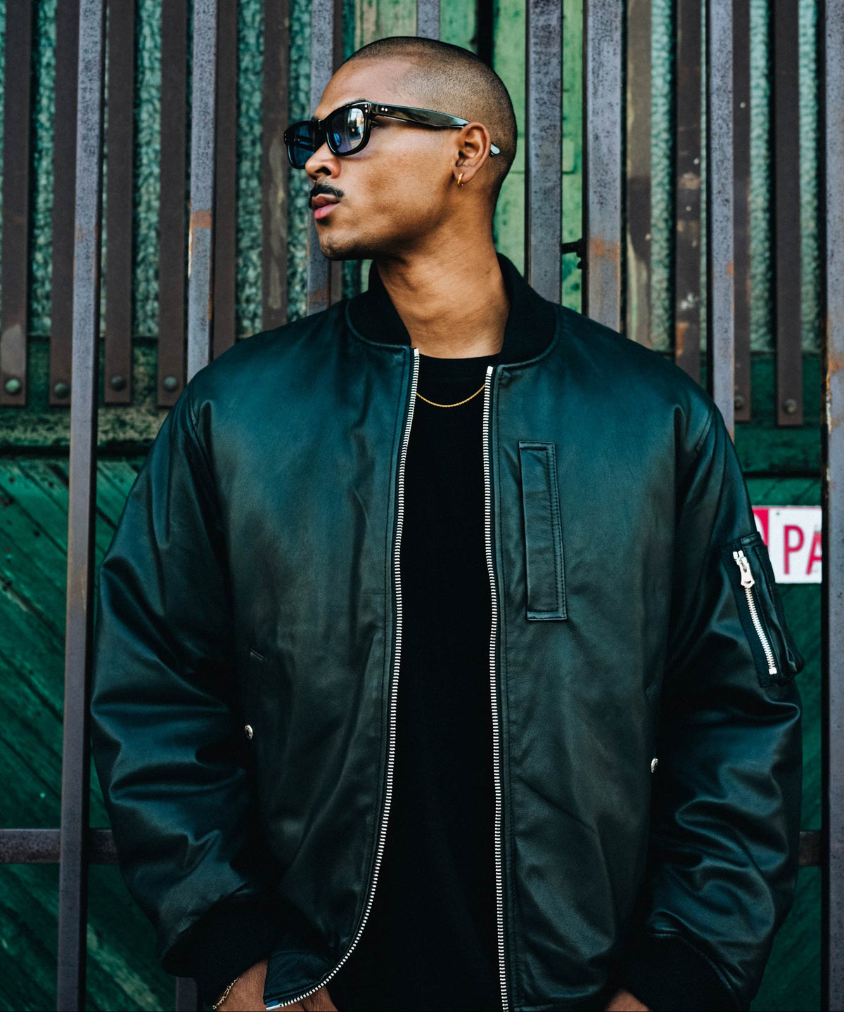 SHEEP LEATHER MA1 BOMBER JACKET
