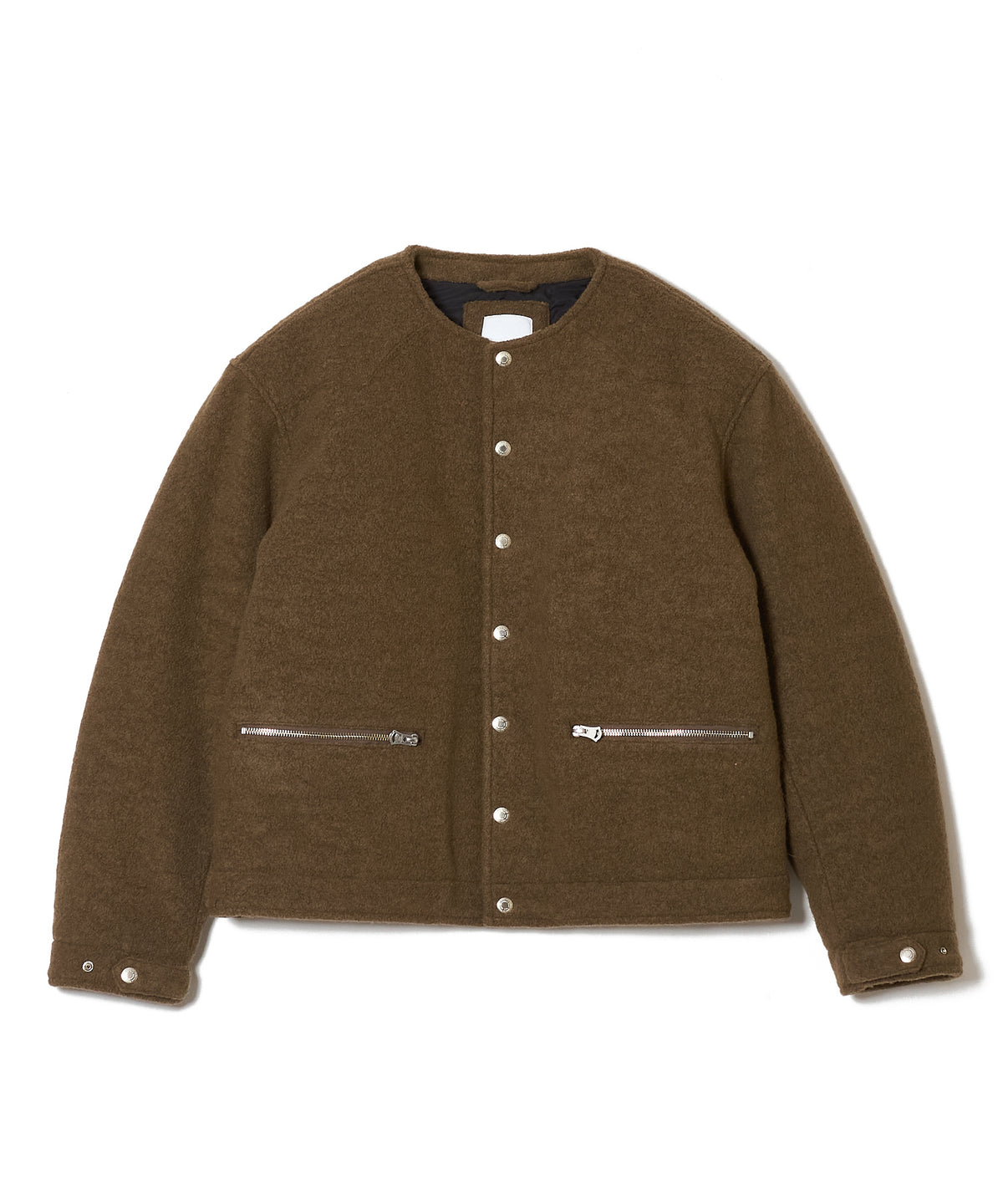 PREMIUM BOUCLE WOOL BIKER CARDIGAN