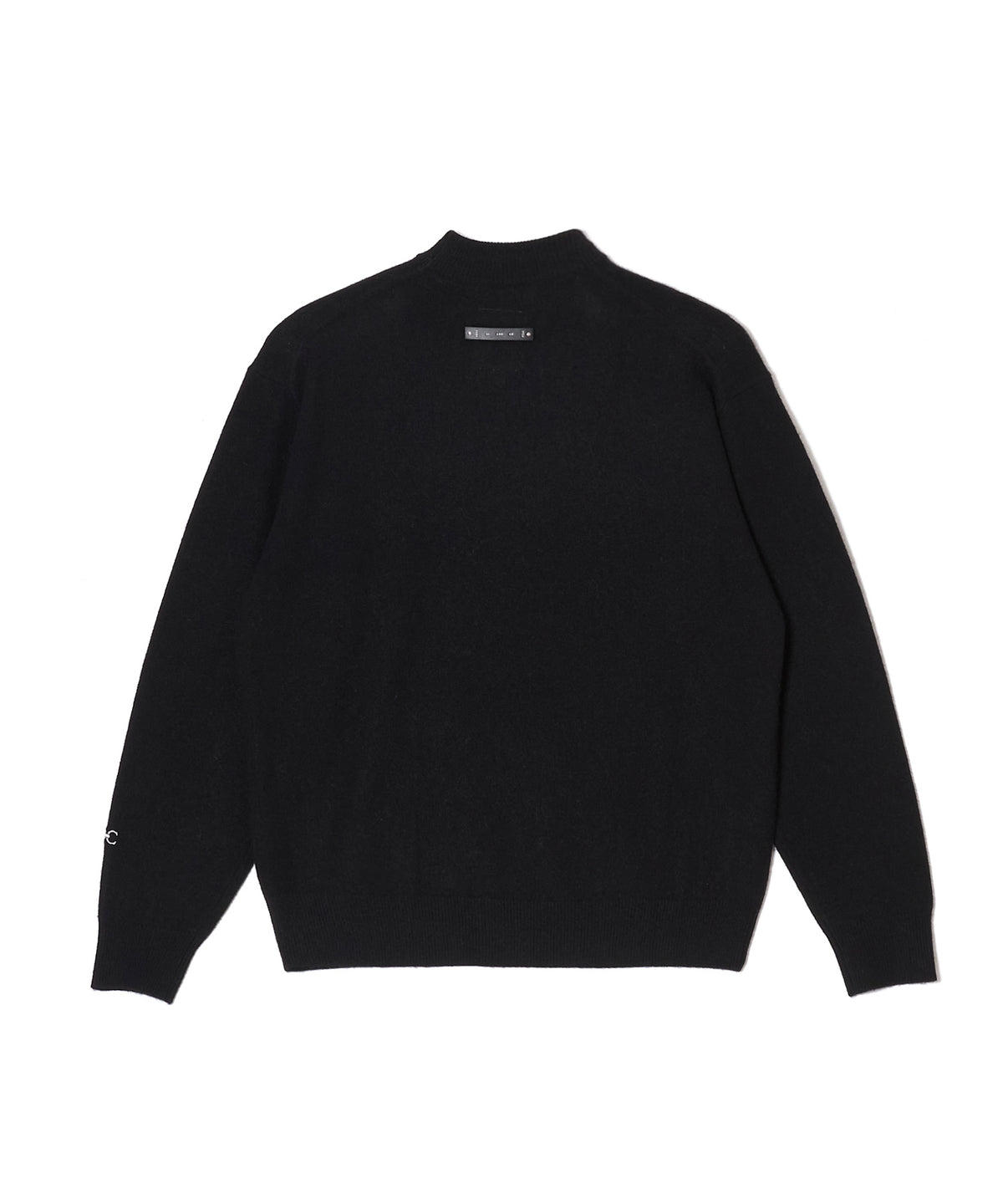 YAK WOOL BLEND MOCK NECK KNIT SWEATER