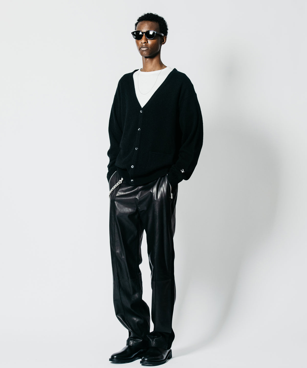 YAK WOOL-BLEND KNIT CARDIGAN