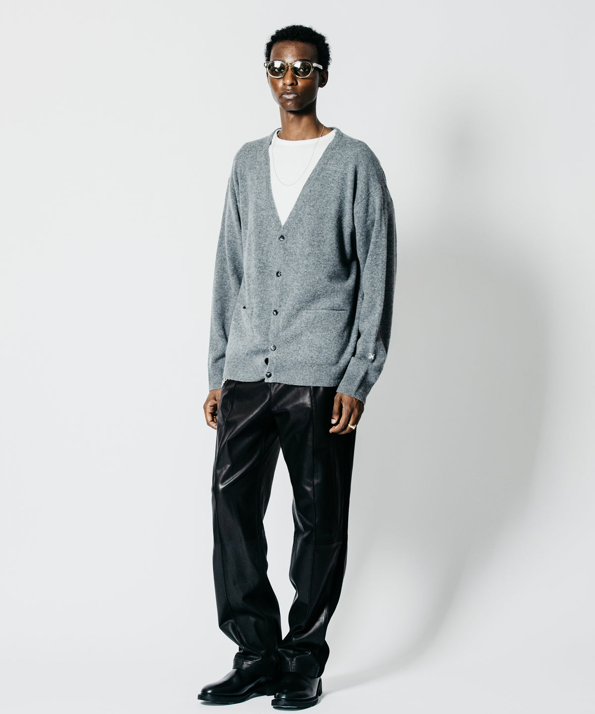 YAK WOOL-BLEND KNIT CARDIGAN