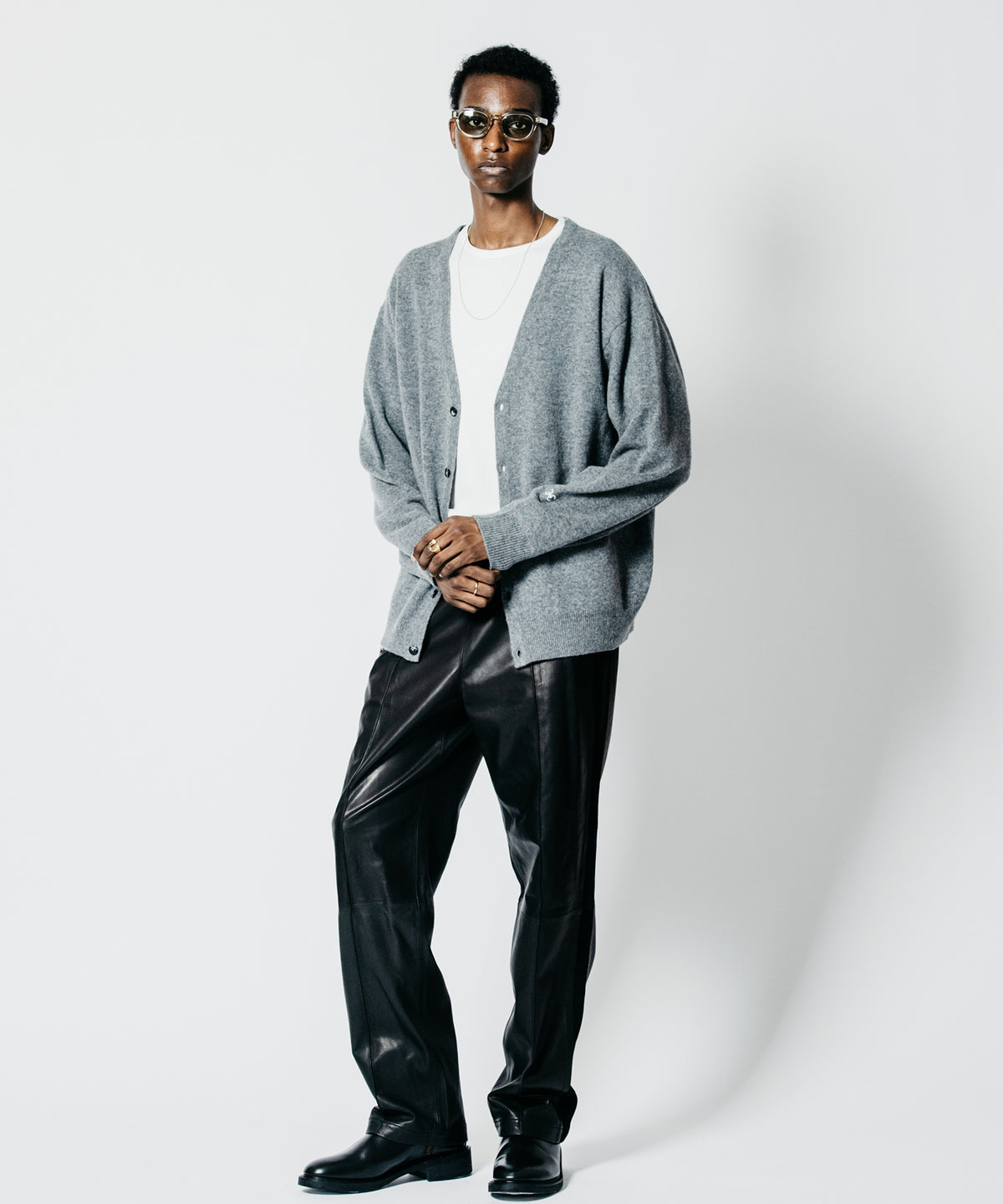YAK WOOL-BLEND KNIT CARDIGAN