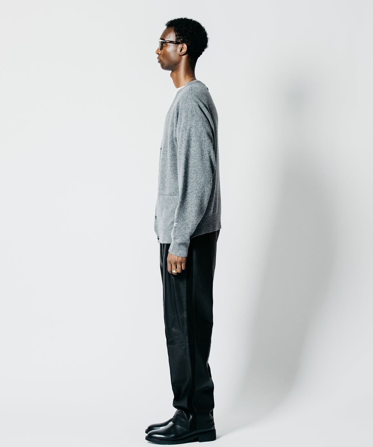YAK WOOL-BLEND KNIT CARDIGAN
