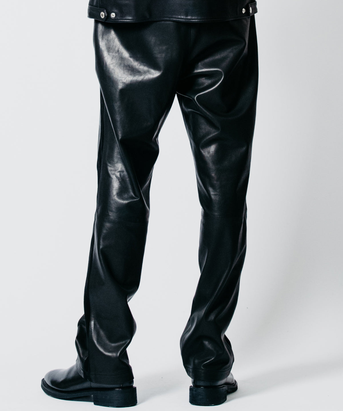 SHEEP COMBINATION LEATHER TRACK PANTS