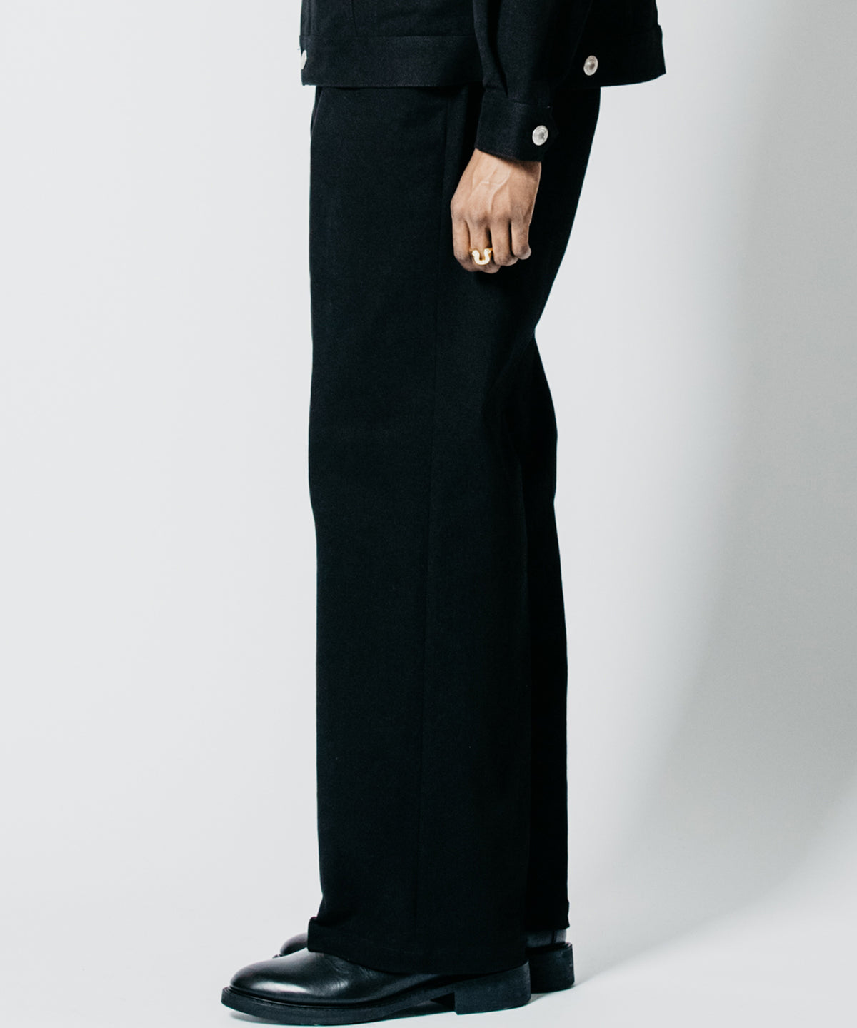STRETCH HEAVY OZ TWILL WIDE LUXURY TROUSERS