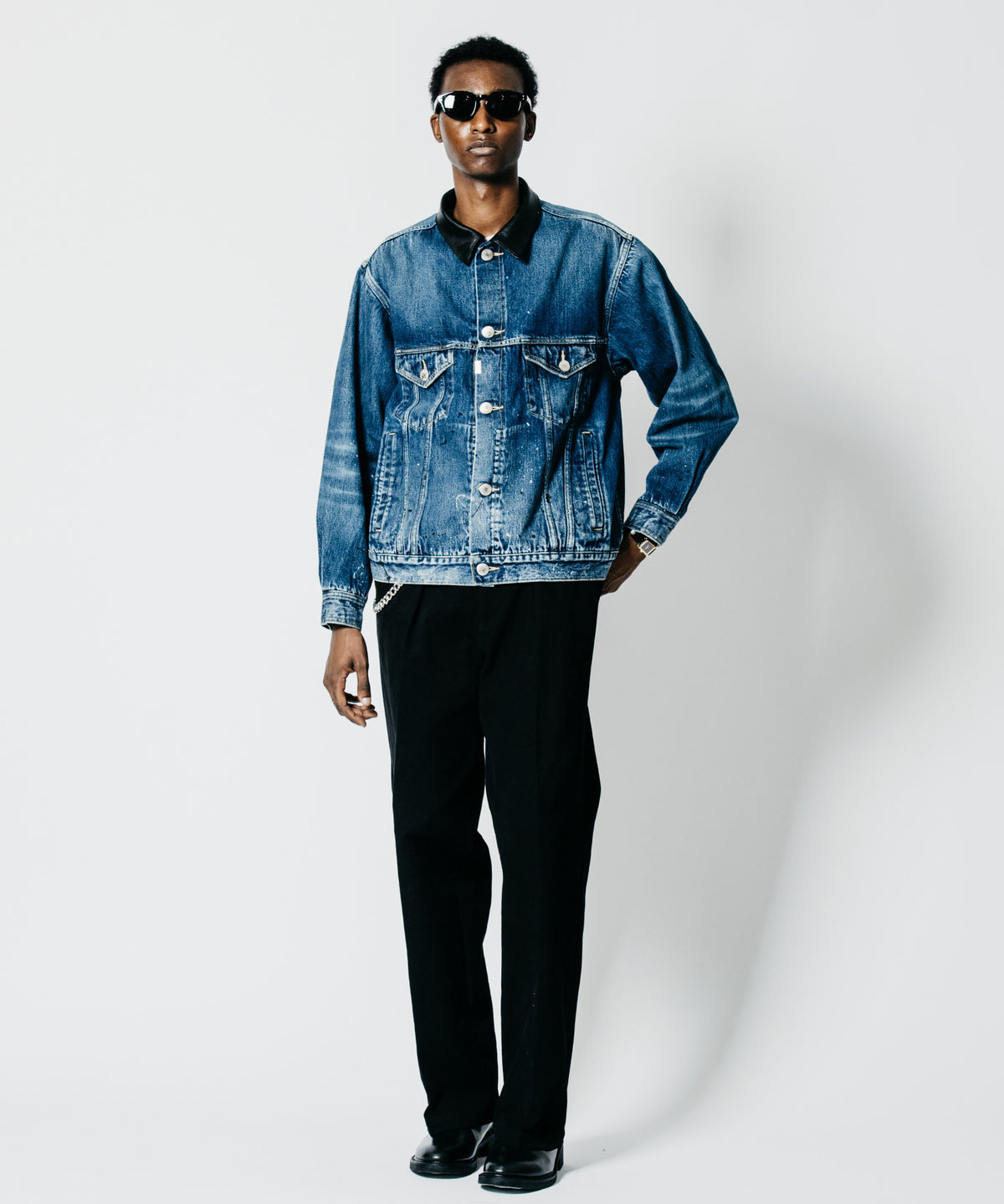 STRETCH HEAVY OZ TWILL WIDE LUXURY TROUSERS
