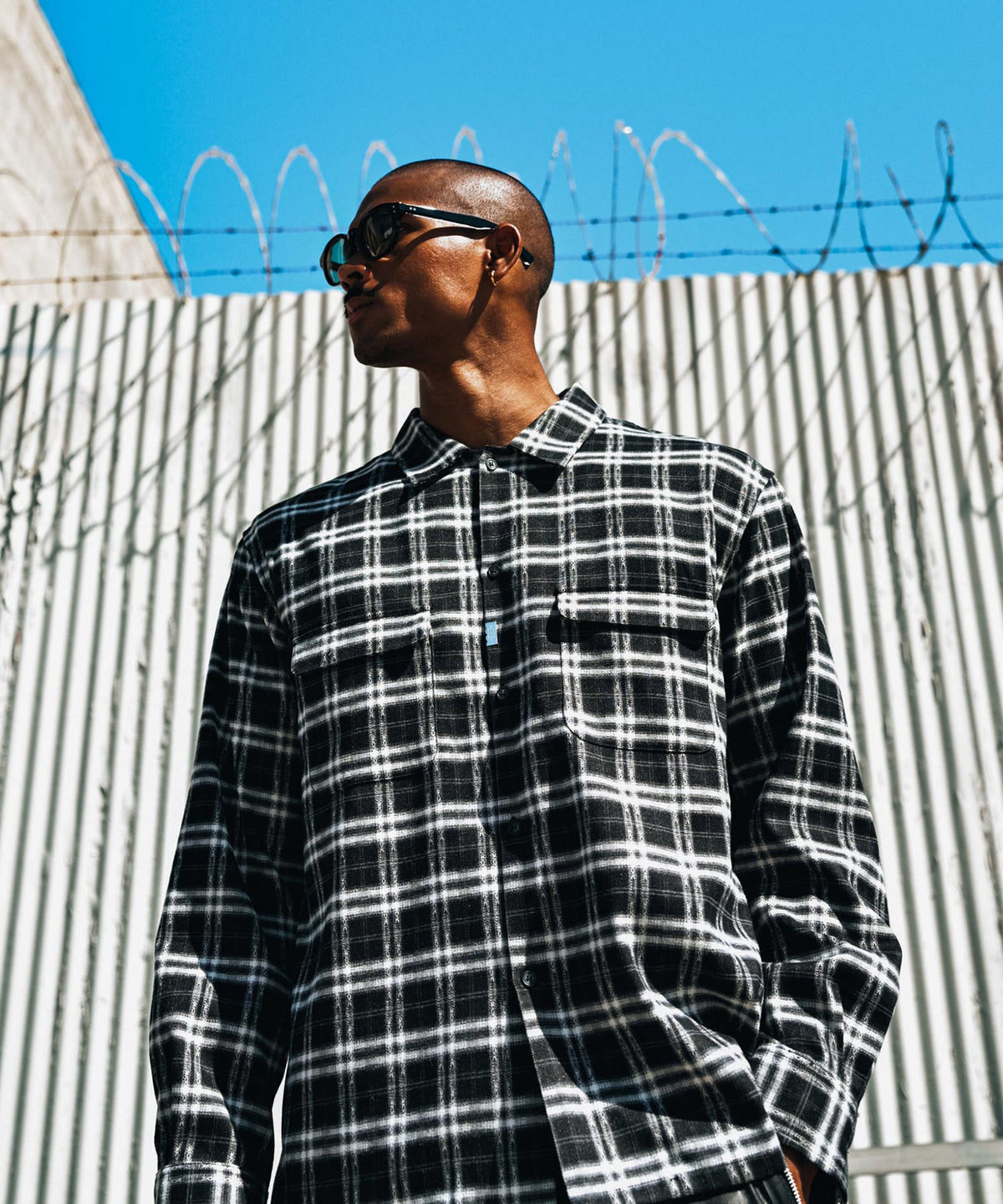 CHECK FLAP POCKET SHIRT
