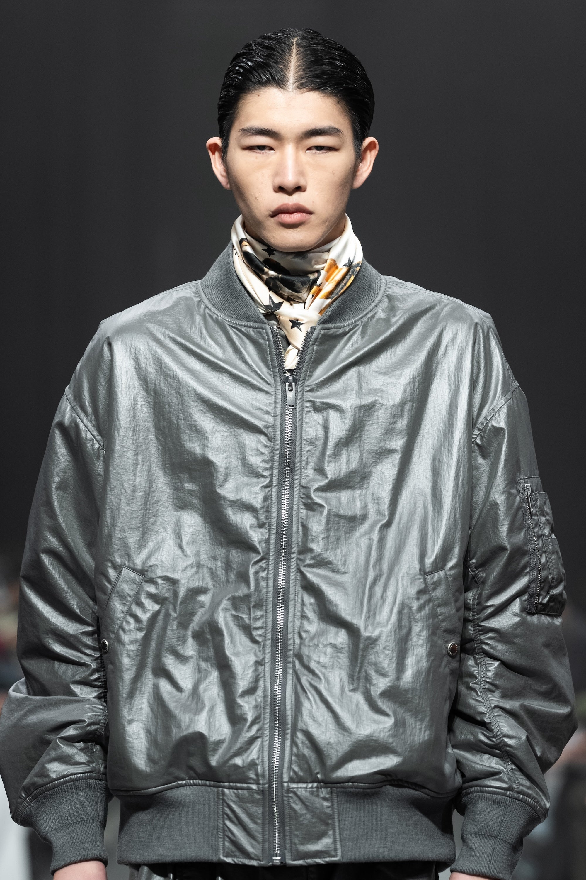 GLOSSY MA-1 JACKET