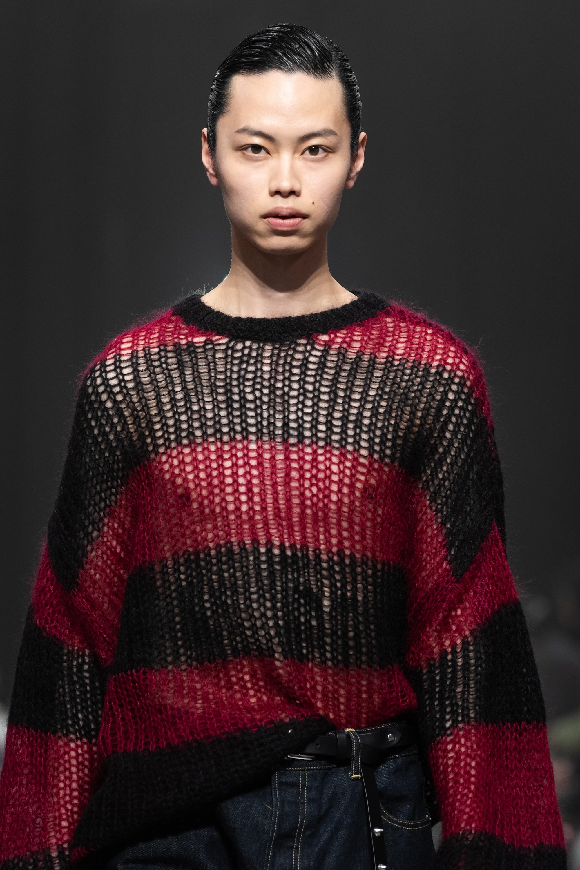 MOHAIR BORDER KNIT