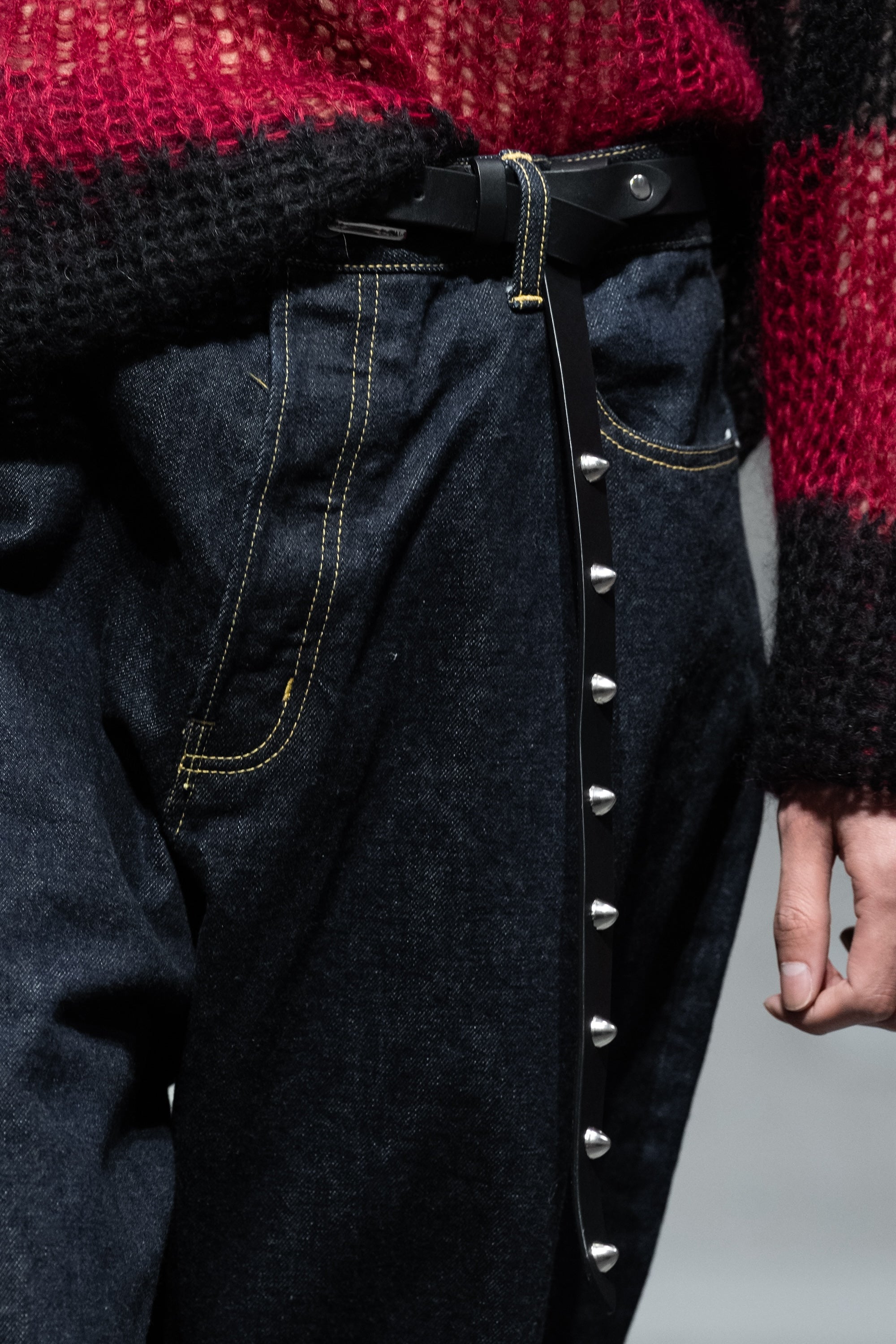 MOHAIR BORDER KNIT