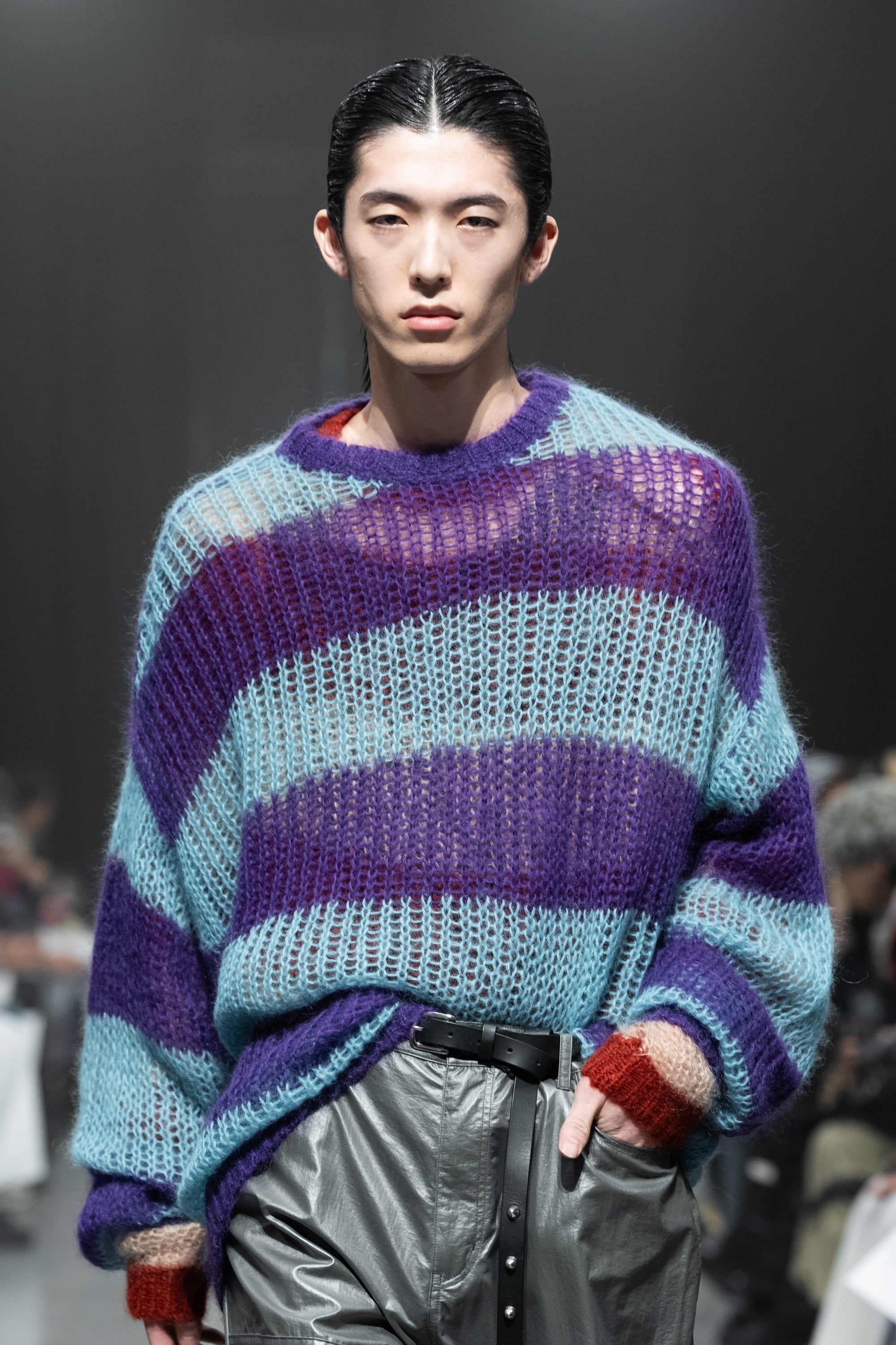 MOHAIR BORDER KNIT