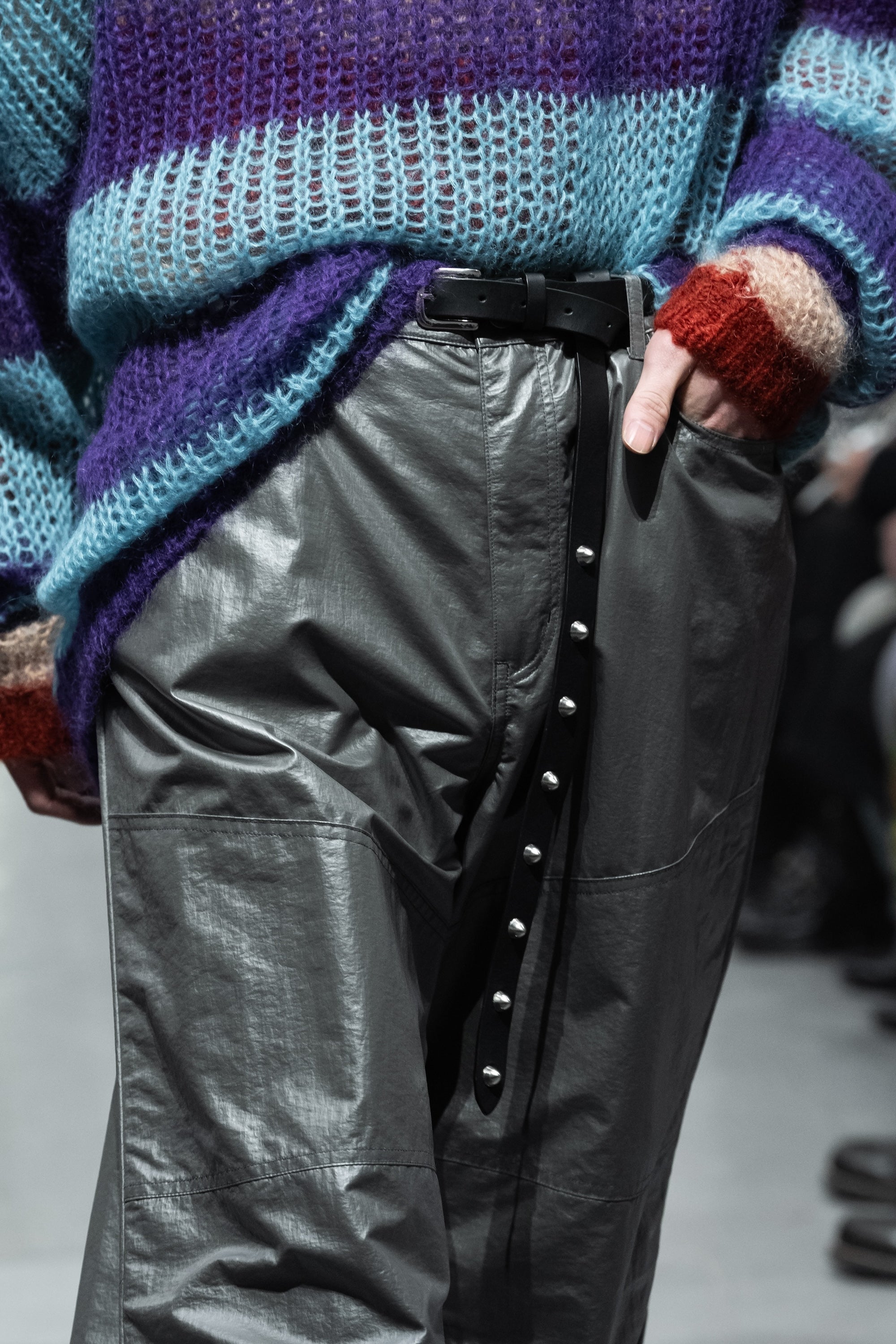 MOHAIR BORDER KNIT