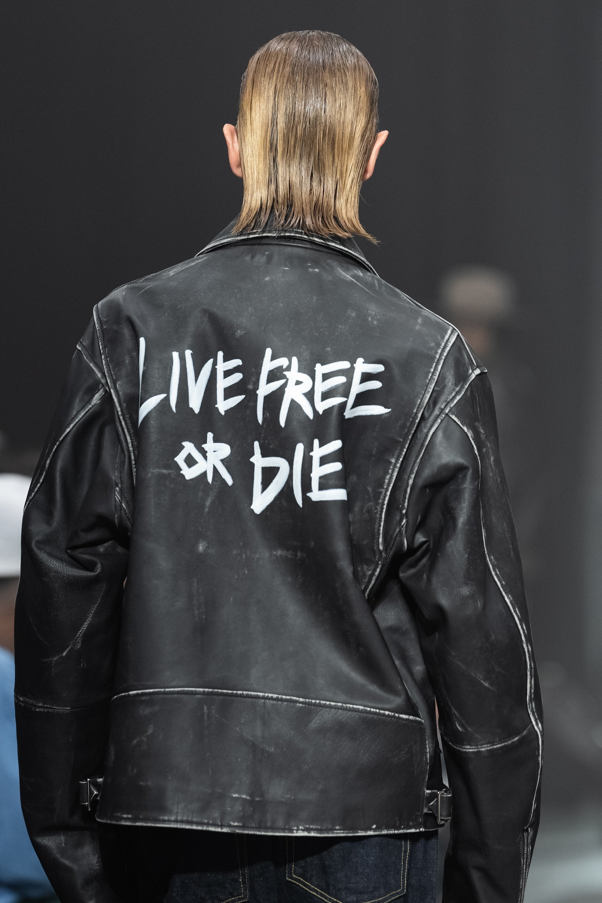 GRAPHIC RIDERS JACKET COW LEATHER