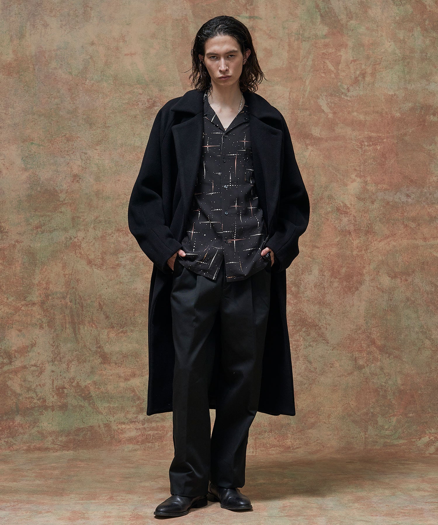 DOUBLE BREASTED WOOL MAXI COAT
