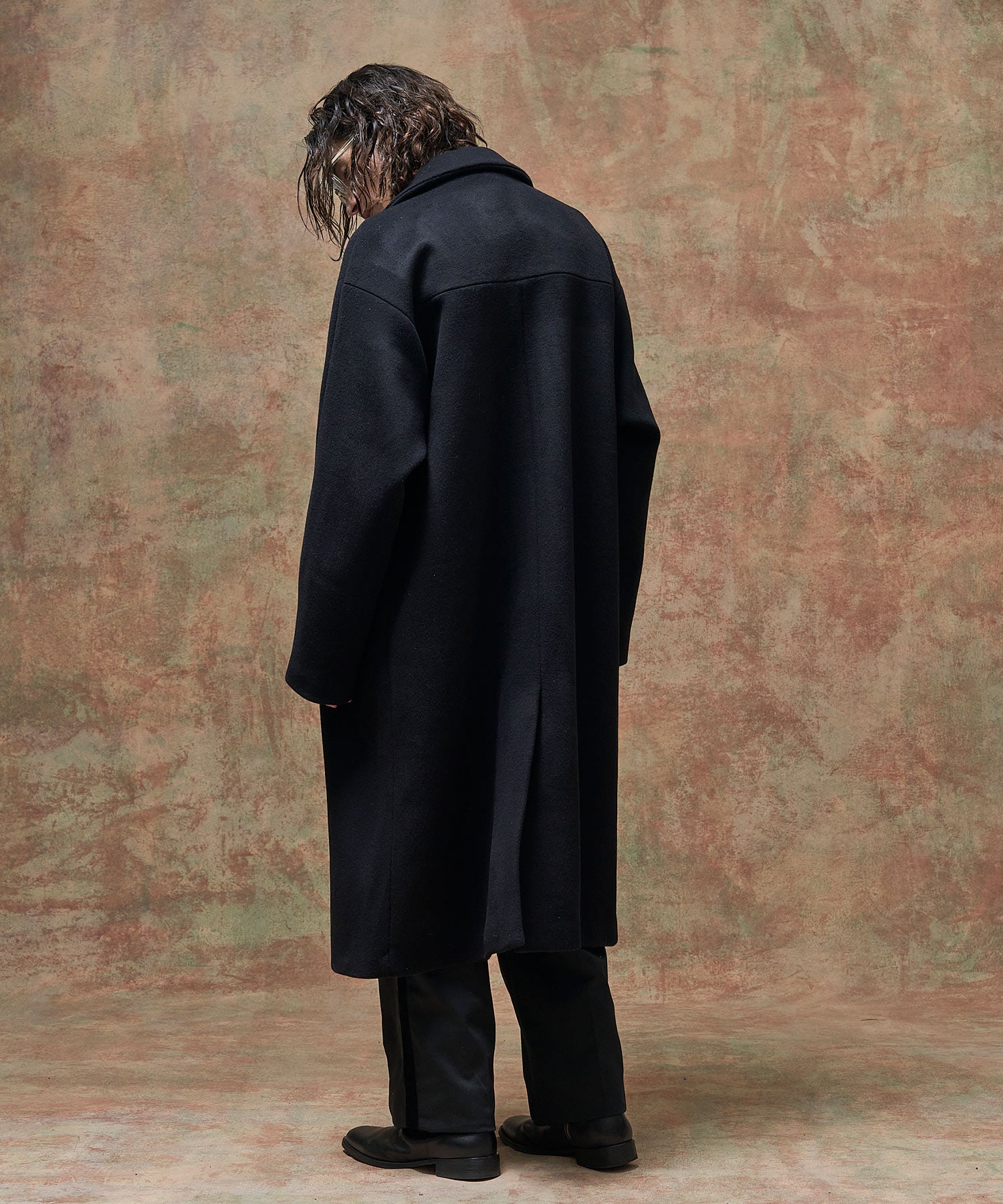 DOUBLE BREASTED WOOL MAXI COAT