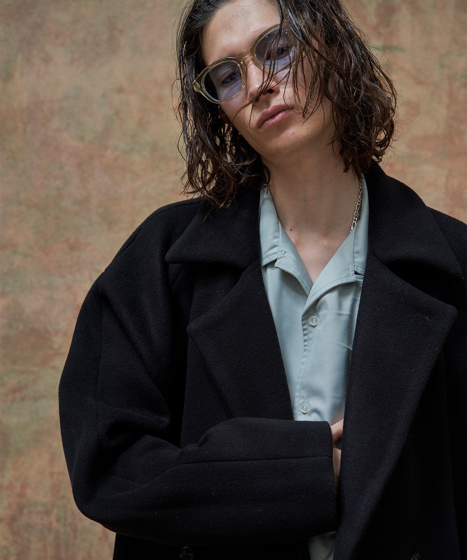 DOUBLE BREASTED WOOL MAXI COAT