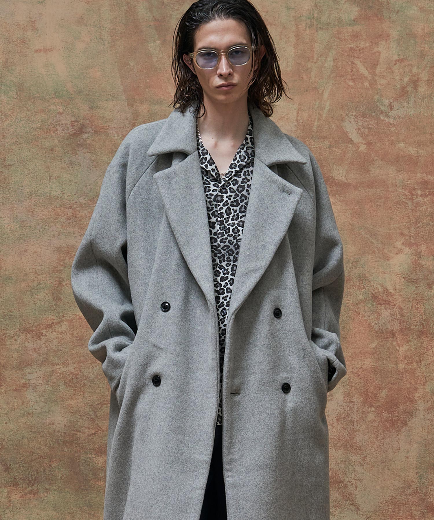 DOUBLE BREASTED WOOL MAXI COAT