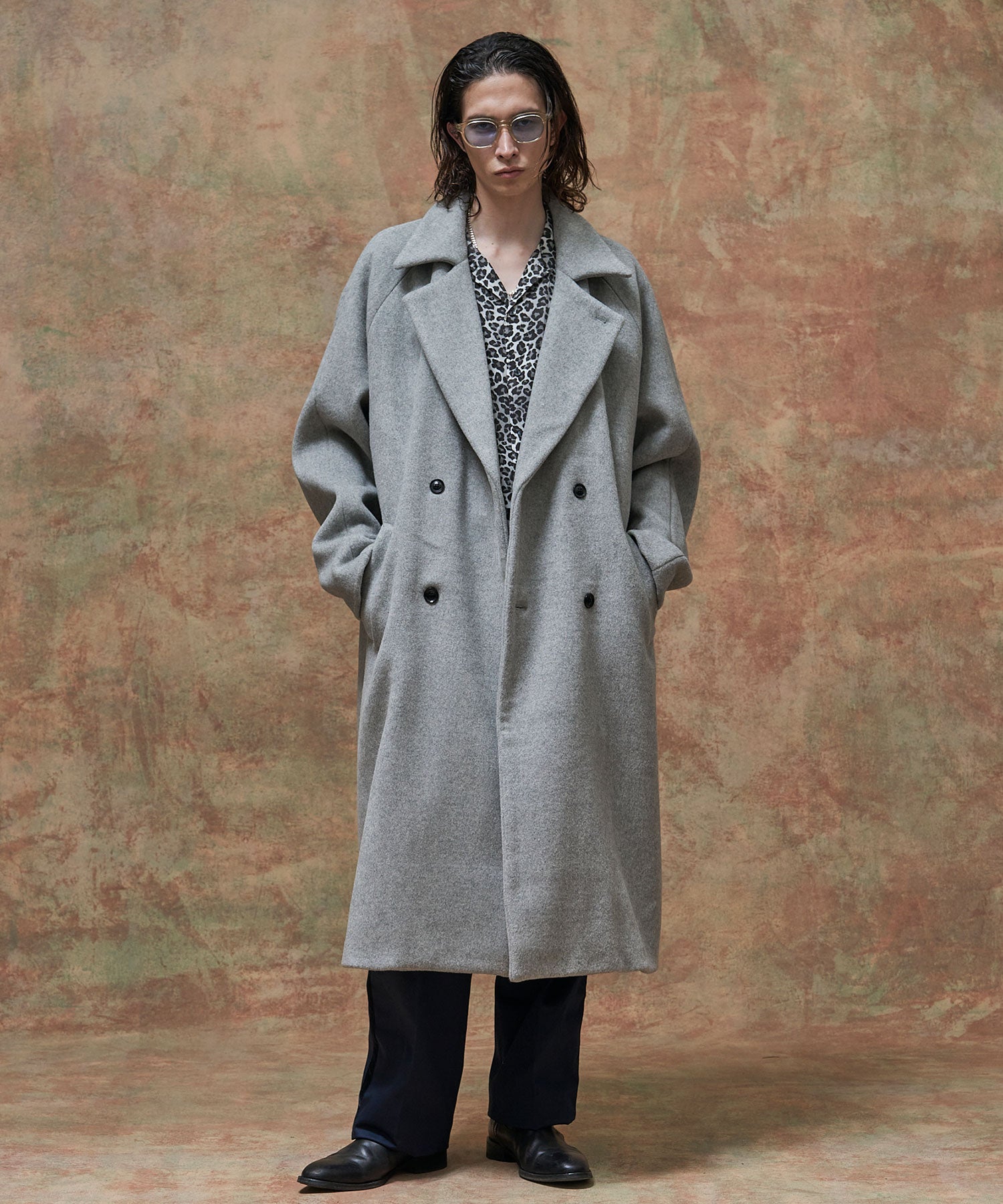 DOUBLE BREASTED WOOL MAXI COAT