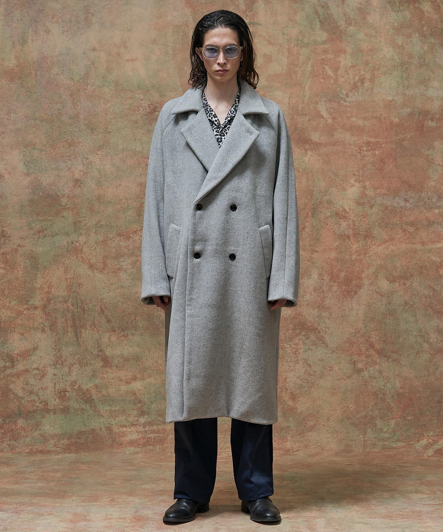 DOUBLE BREASTED WOOL MAXI COAT