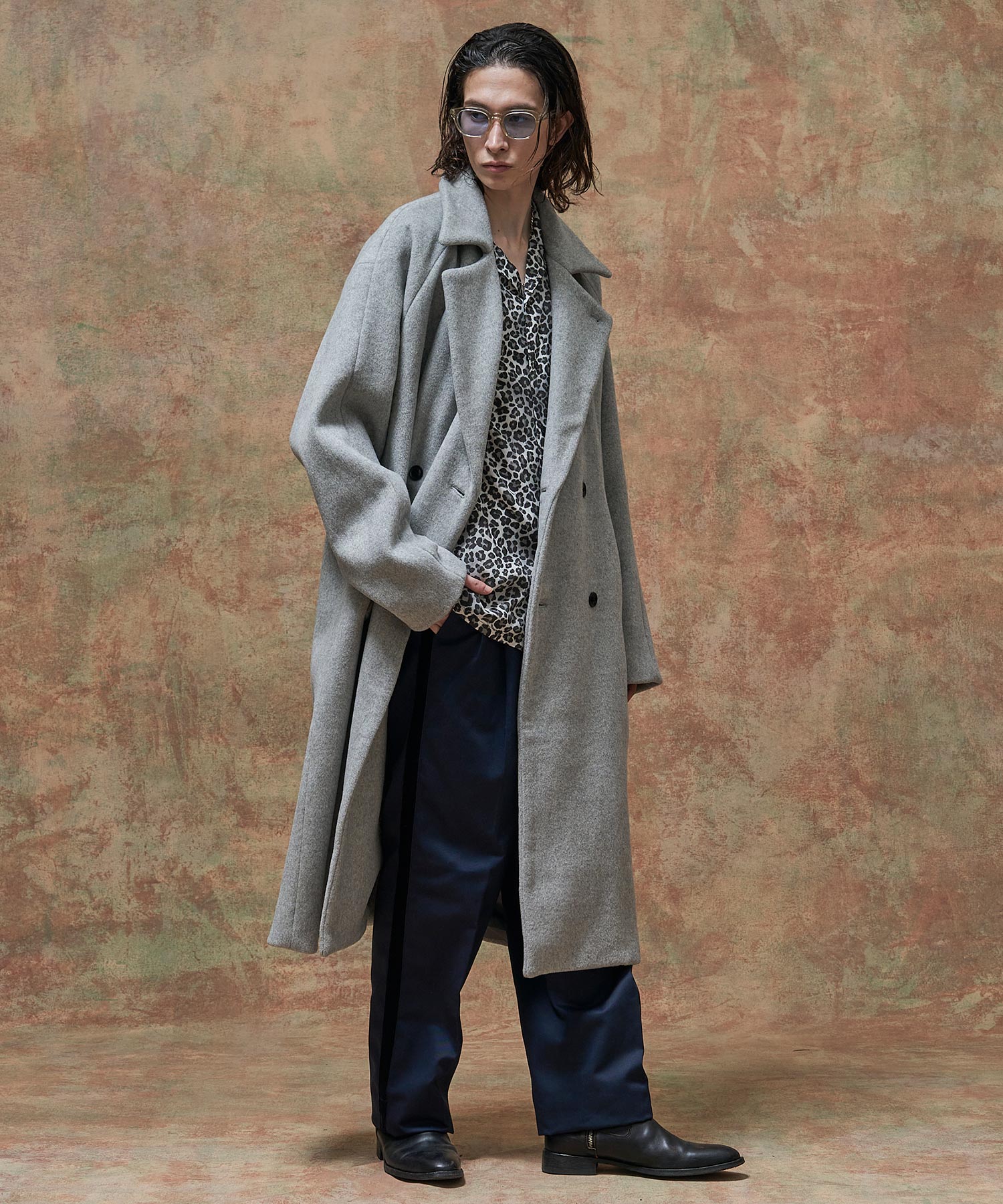 DOUBLE BREASTED WOOL MAXI COAT