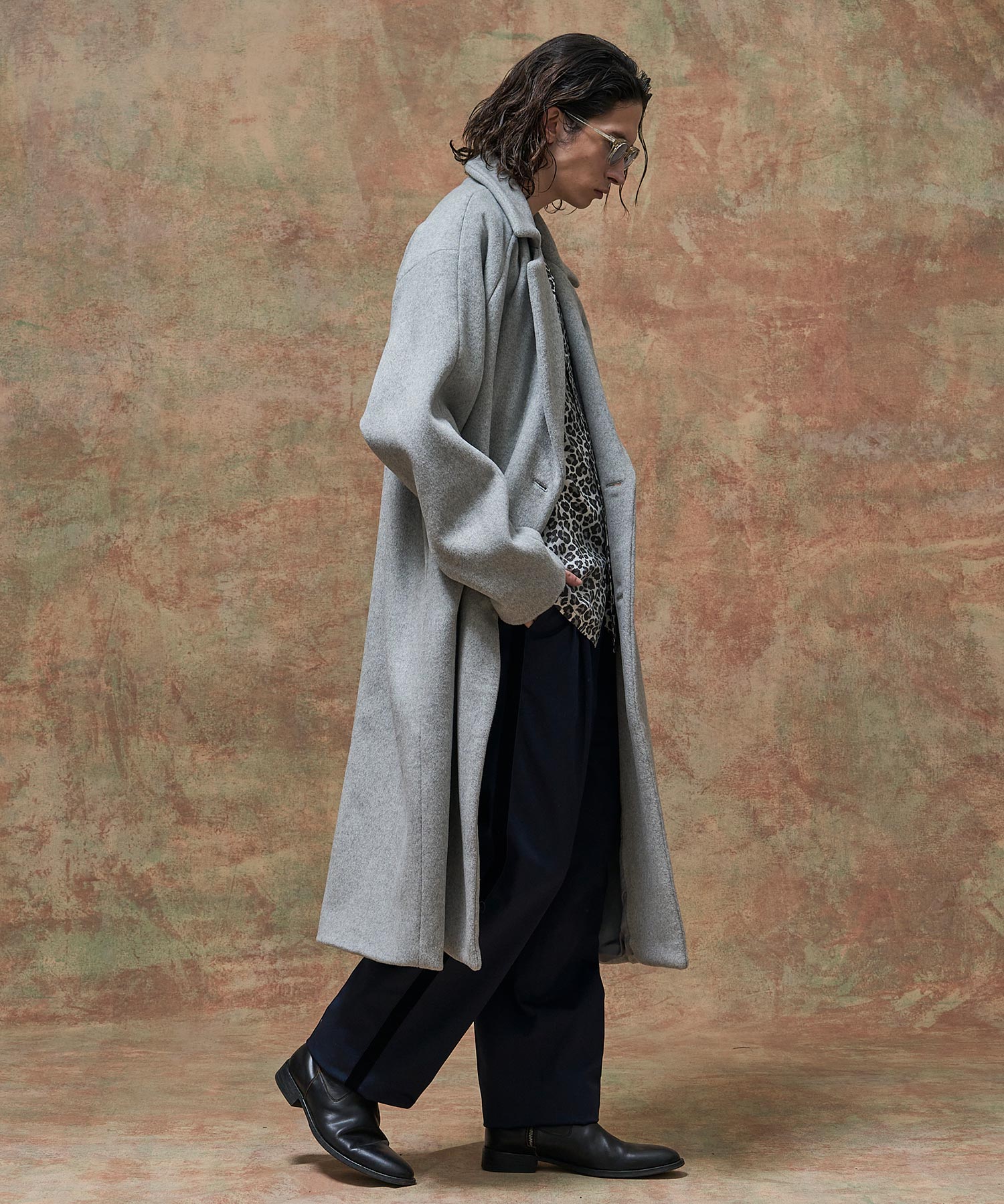 DOUBLE BREASTED WOOL MAXI COAT