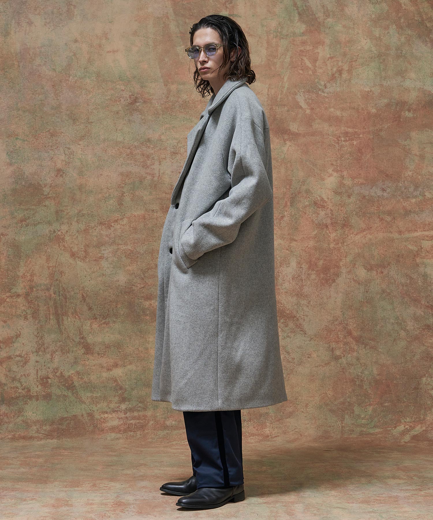 DOUBLE BREASTED WOOL MAXI COAT