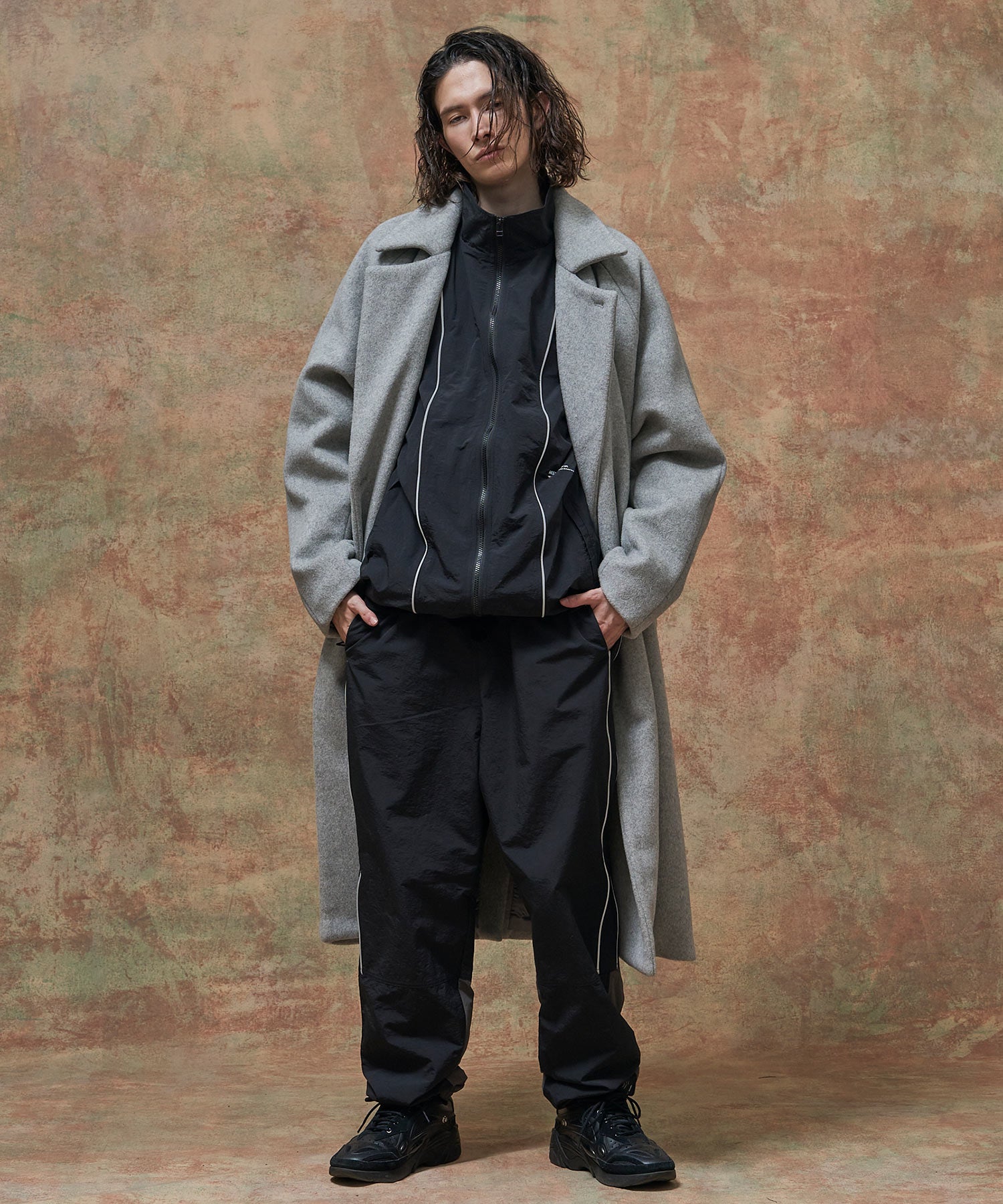 DOUBLE BREASTED WOOL MAXI COAT