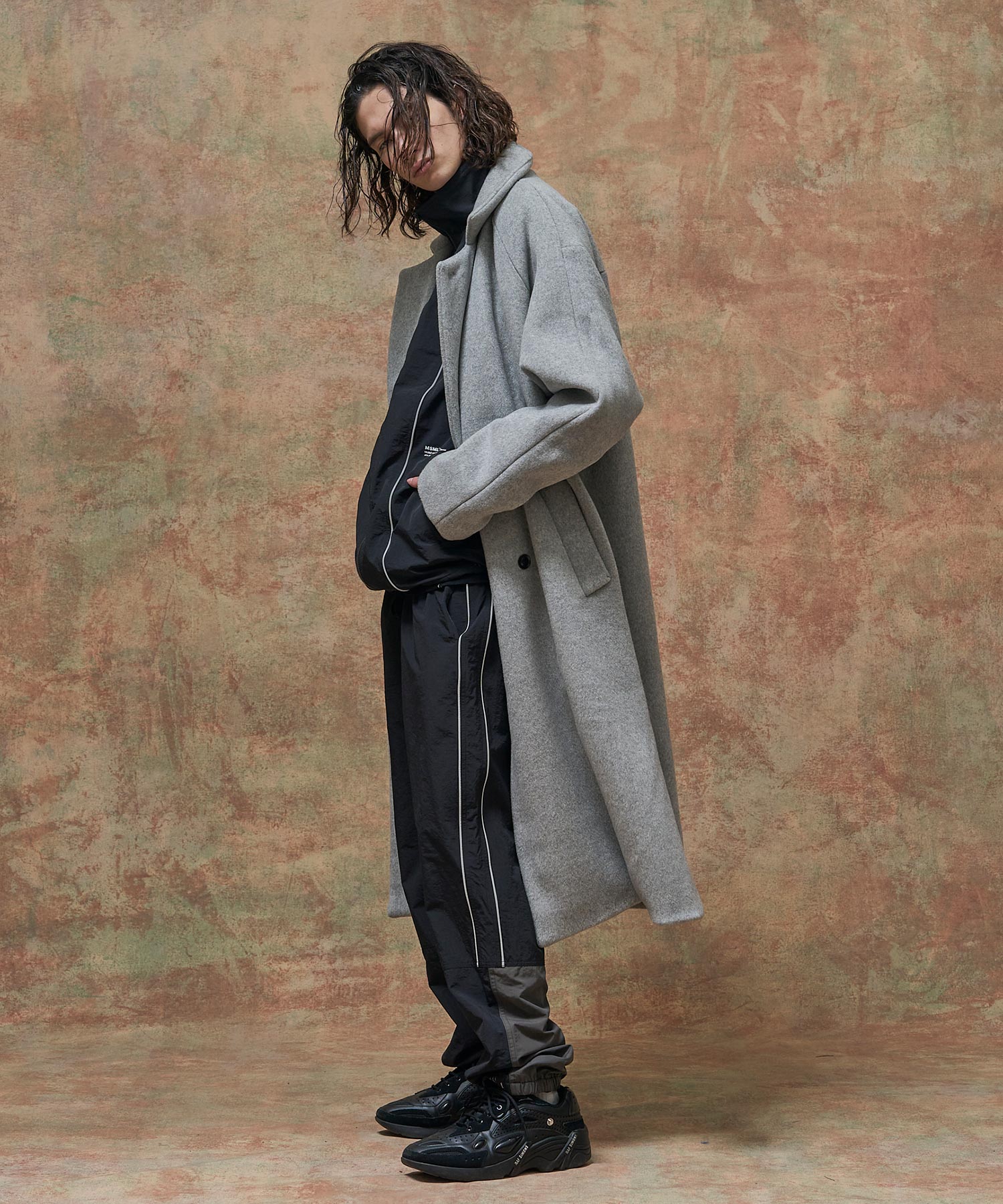 DOUBLE BREASTED WOOL MAXI COAT
