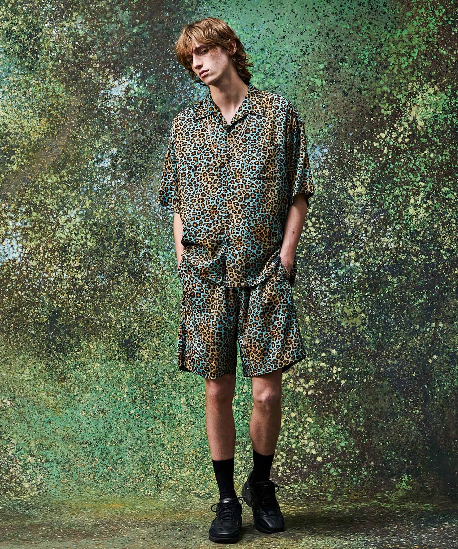 LEOPARD RAYON SHORTS